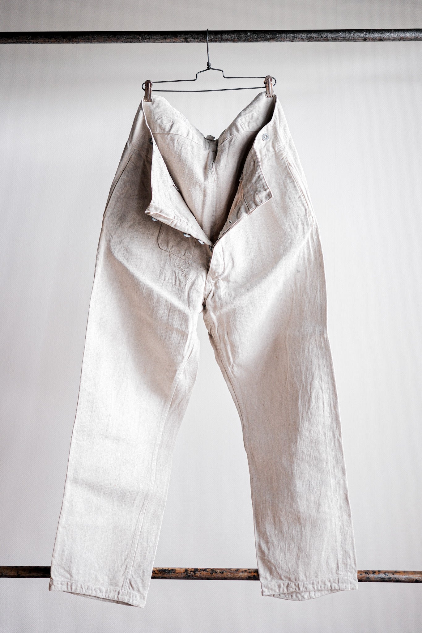 ［~40's］WW2 German Army Drillich HBT Linen Trousers