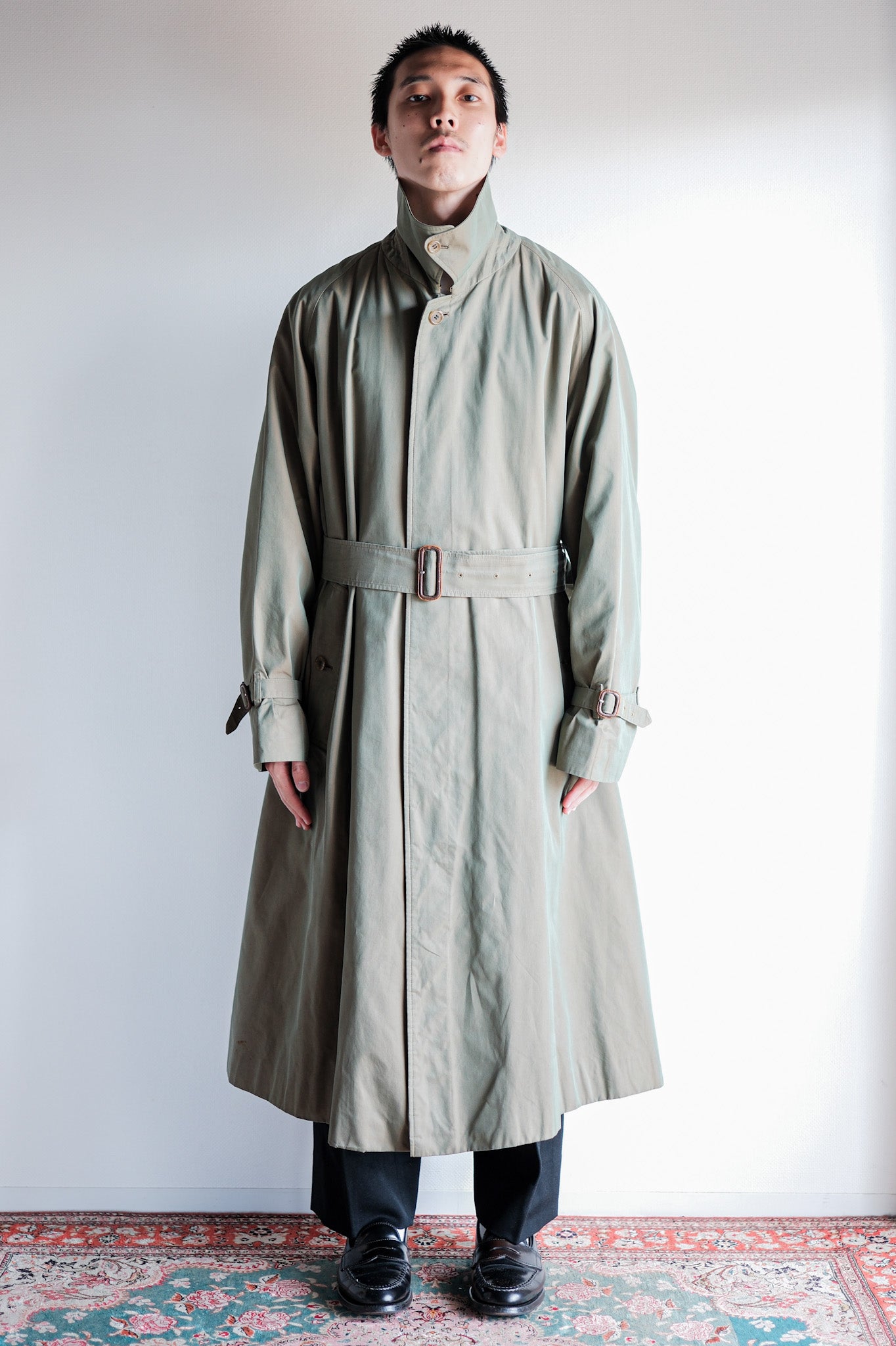 ［~70's］Vintage Burberrys Single Raglan Rider Coat C100 With Liner Size.52RL "TAMAMUSHI"