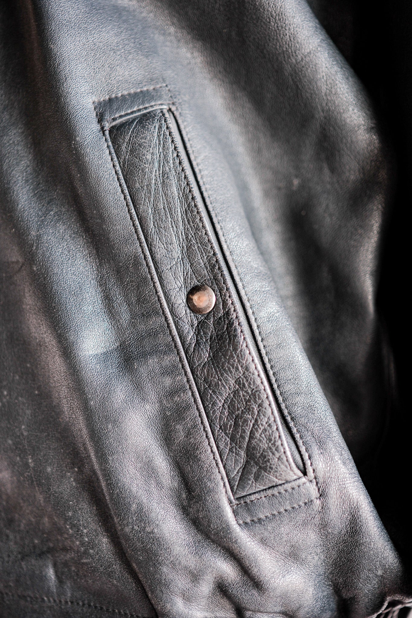 【~70's】French Air Force Pilot Leather Jacket Size.104L