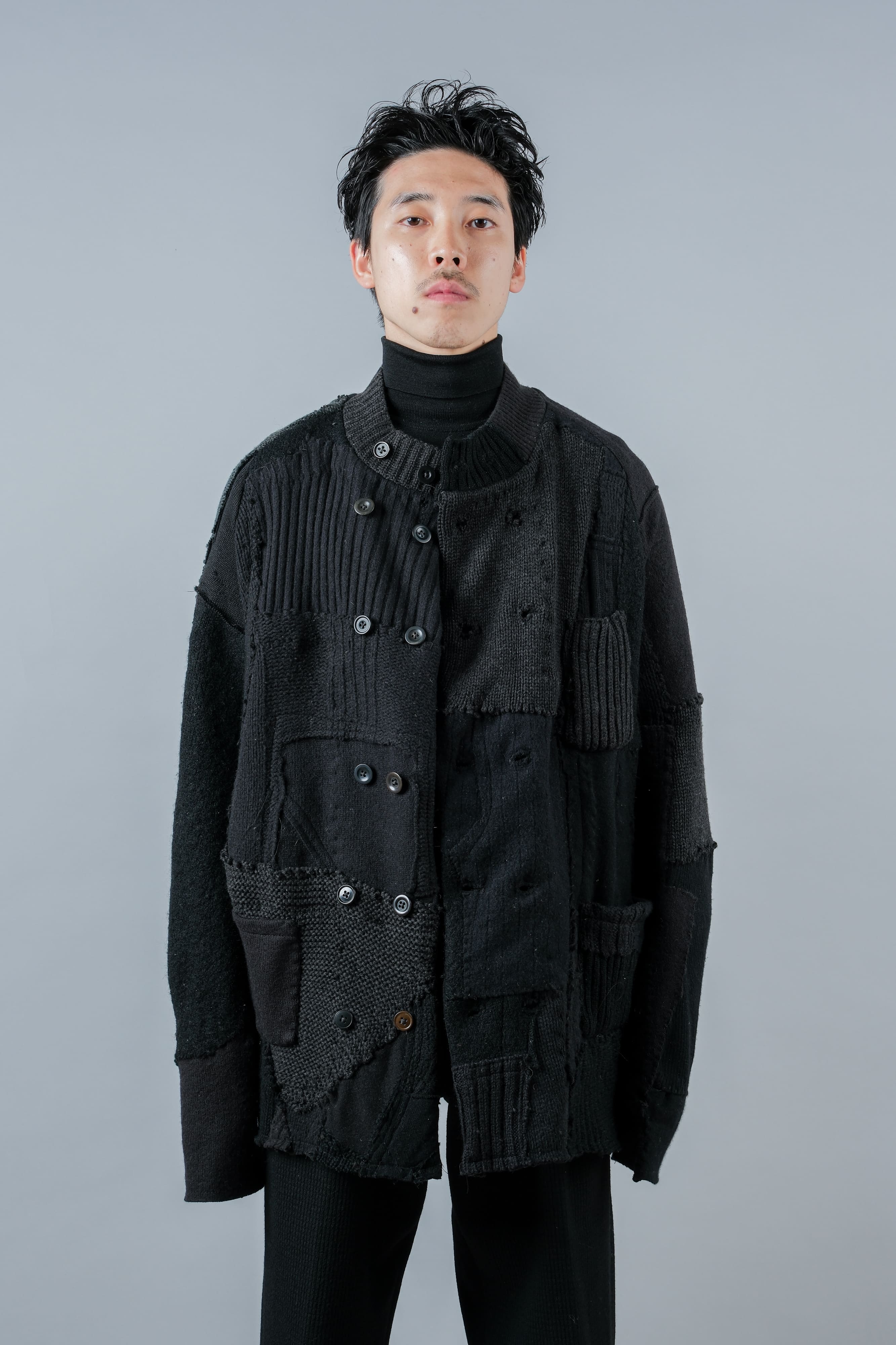 【PROPOSITION】German & French Wool Fabric Double Breasted Knit Jacket