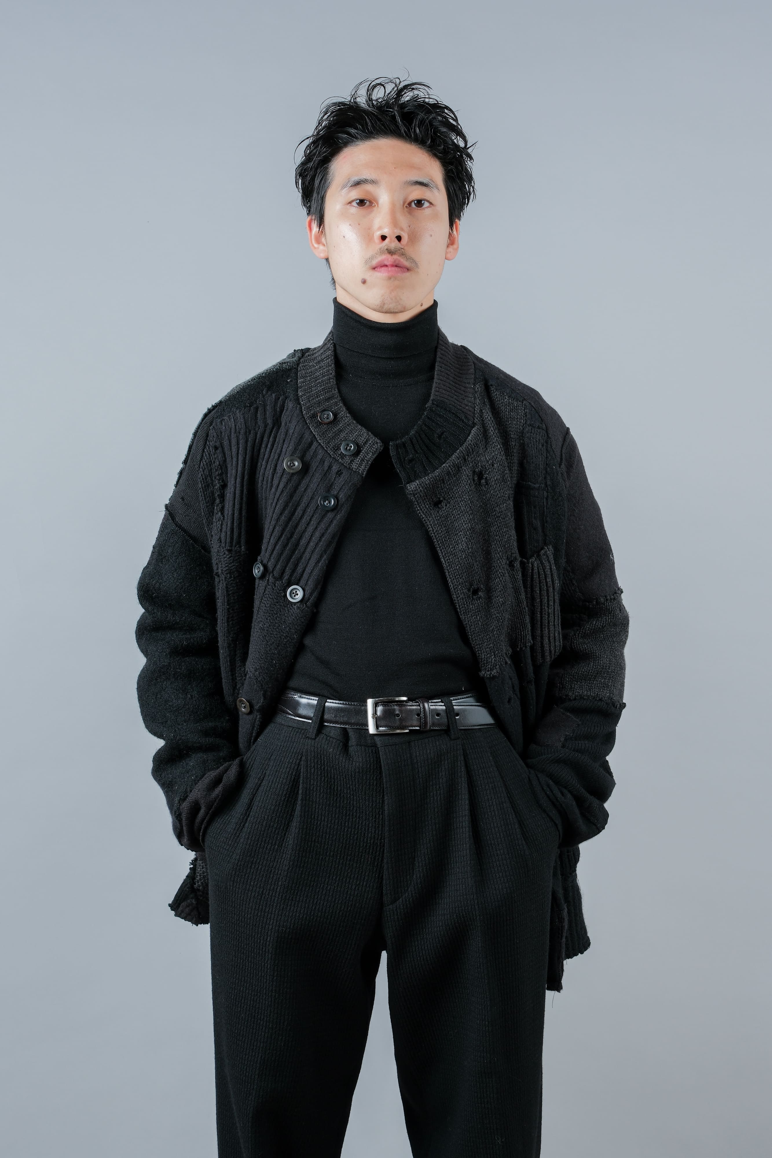 【PROPOSITION】German & French Wool Fabric Double Breasted Knit Jacket