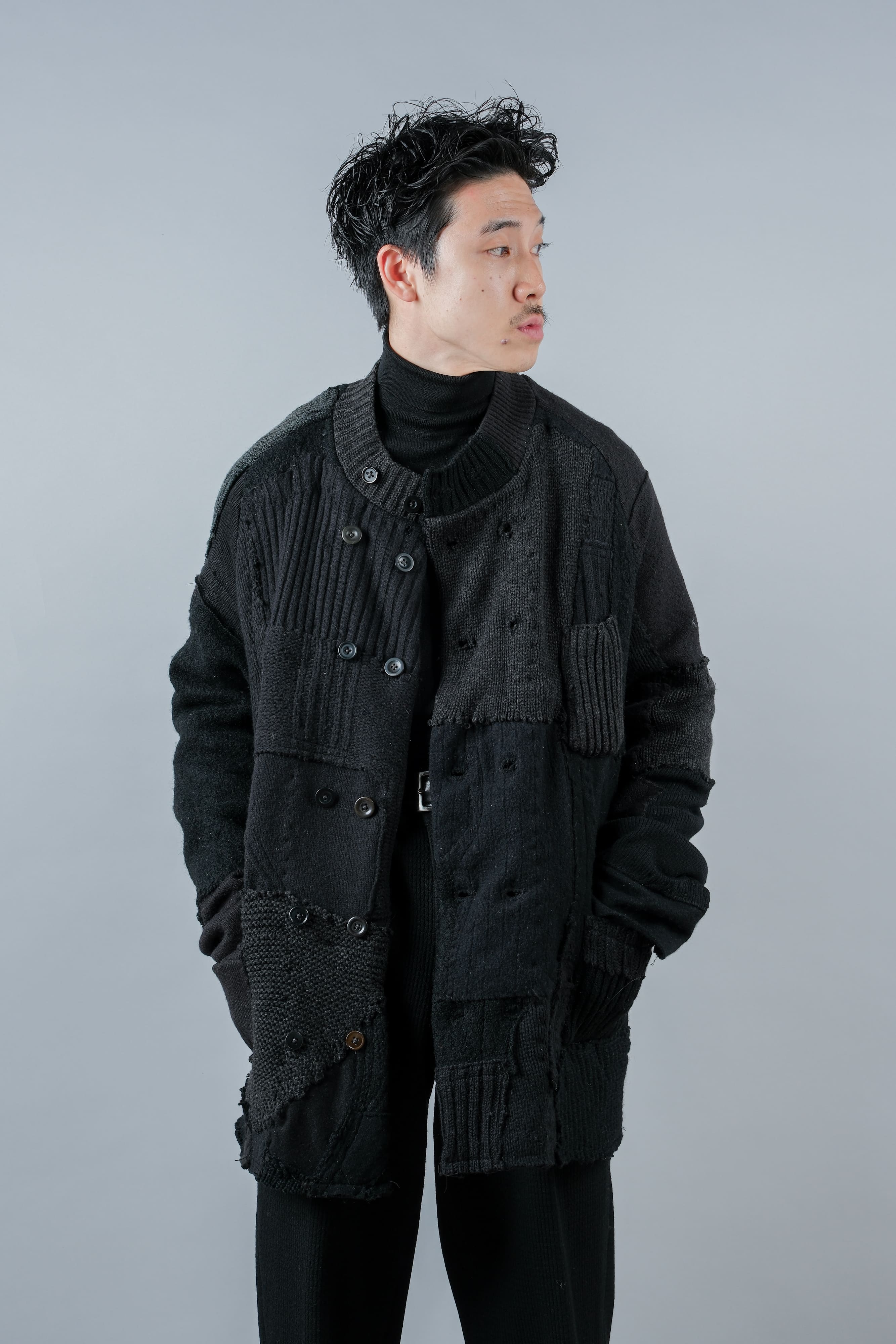 【PROPOSITION】German & French Wool Fabric Double Breasted Knit Jacket