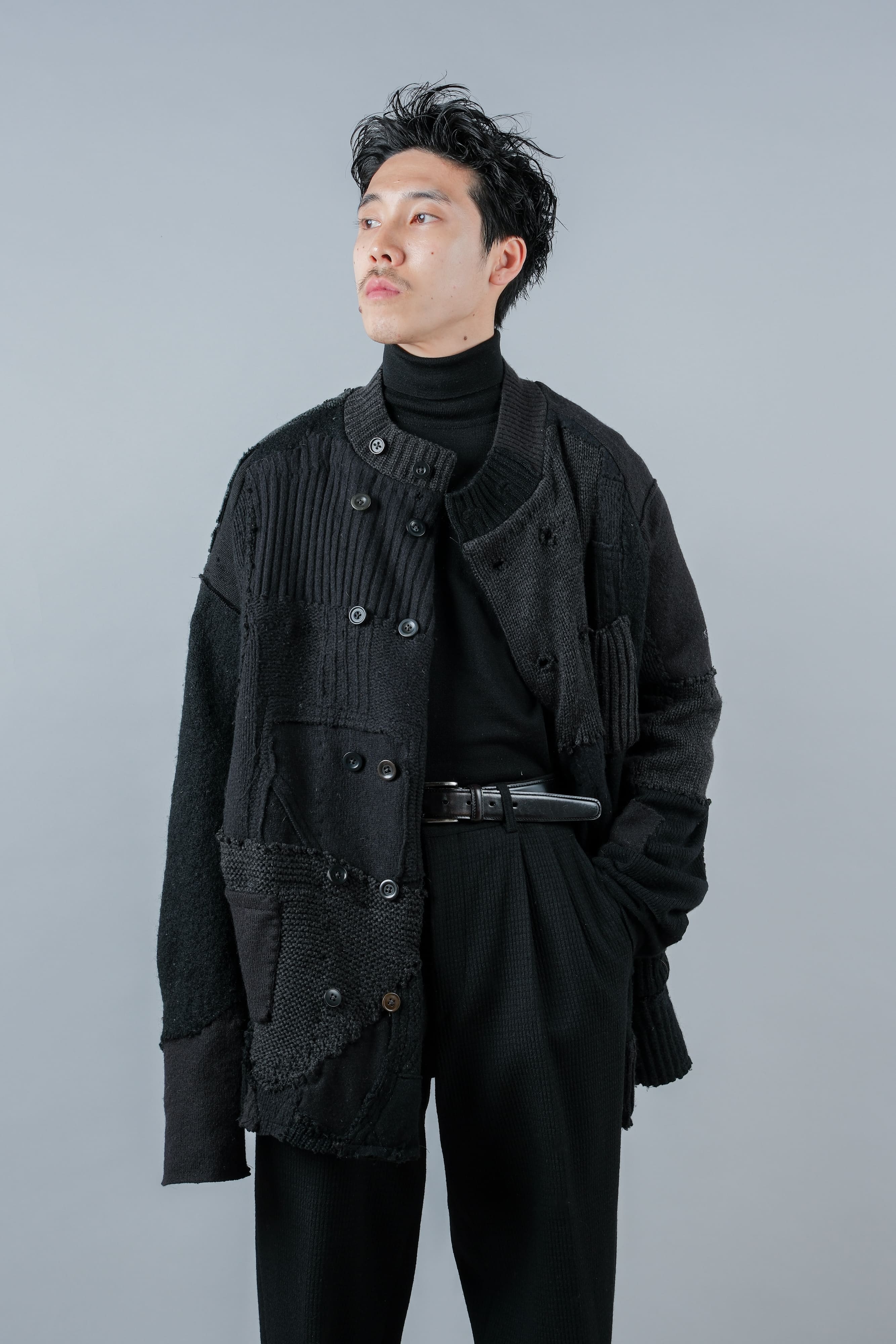 【PROPOSITION】German & French Wool Fabric Double Breasted Knit Jacket