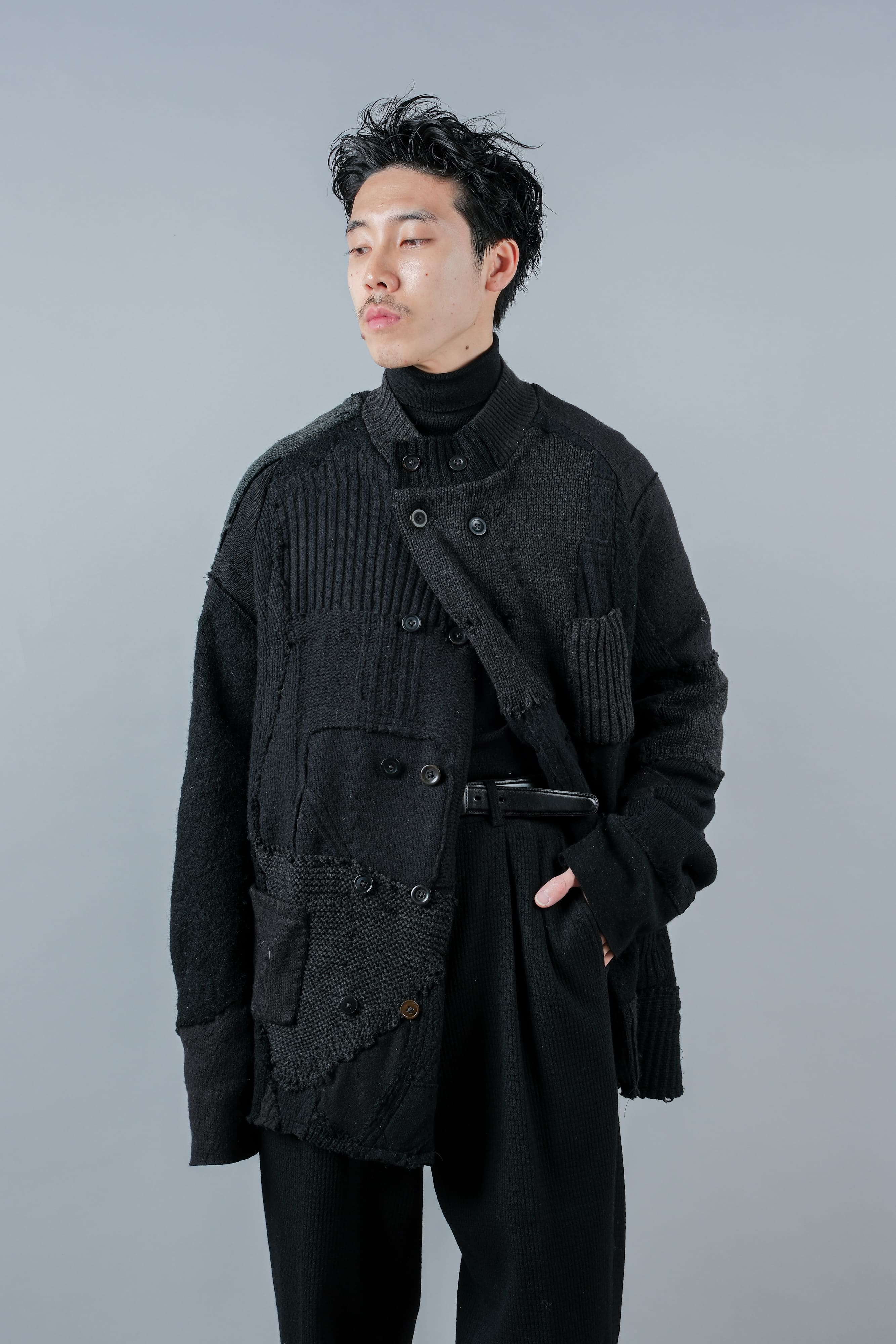 【PROPOSITION】German & French Wool Fabric Double Breasted Knit Jacket