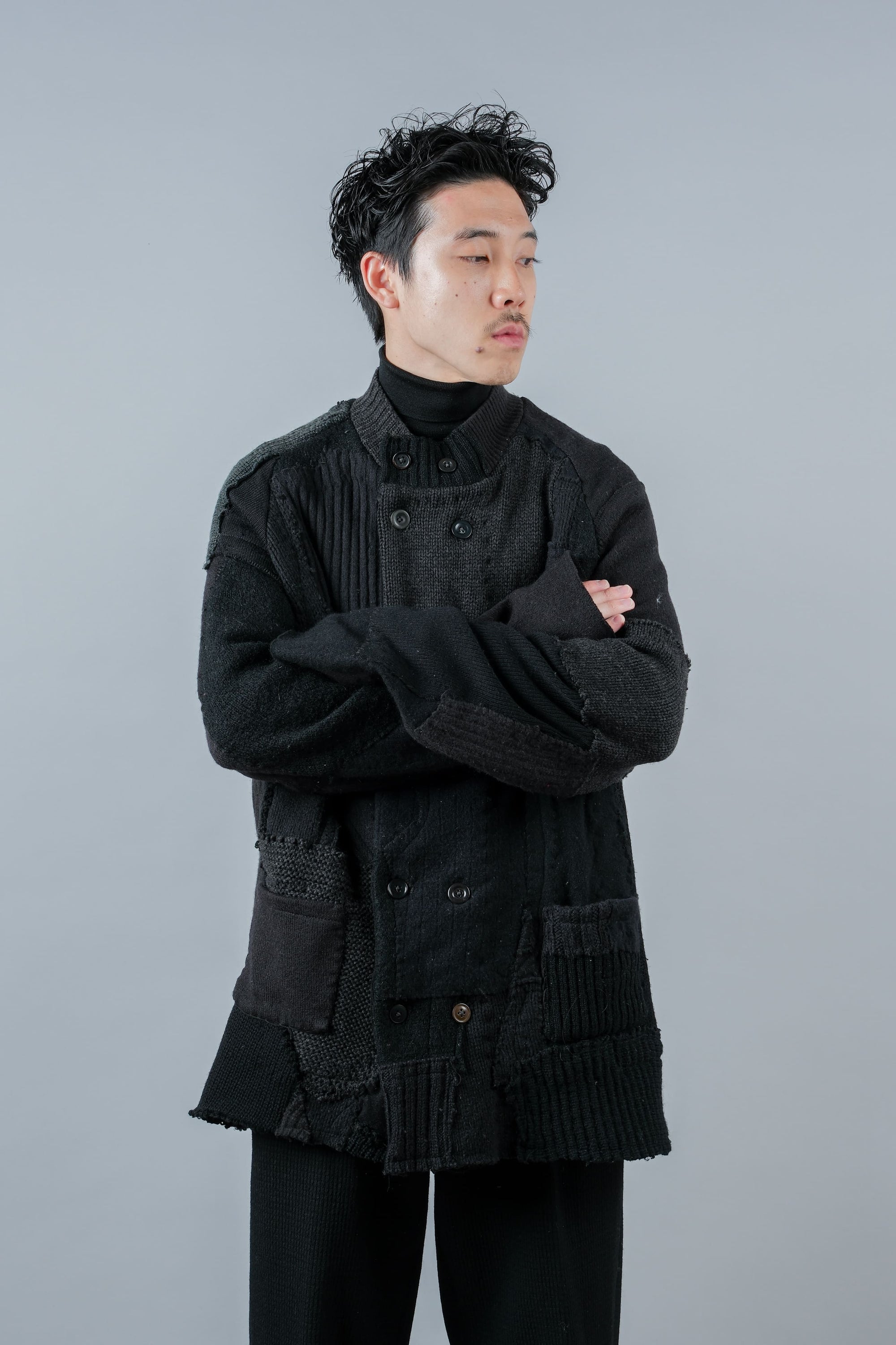 ［PROPOSITION］German & French Wool Fabric Double Breasted Knit Jacket