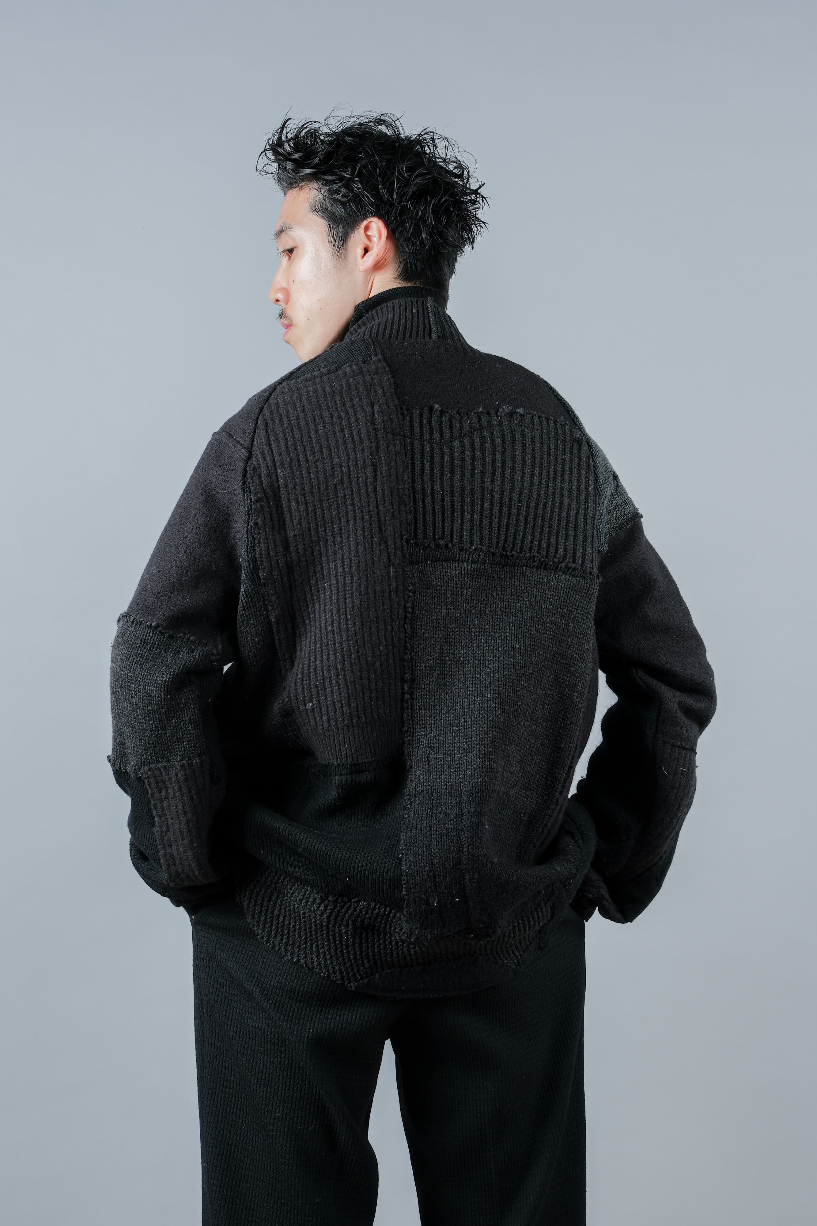 【PROPOSITION】German & French Wool Fabric Double Breasted Knit Jacket