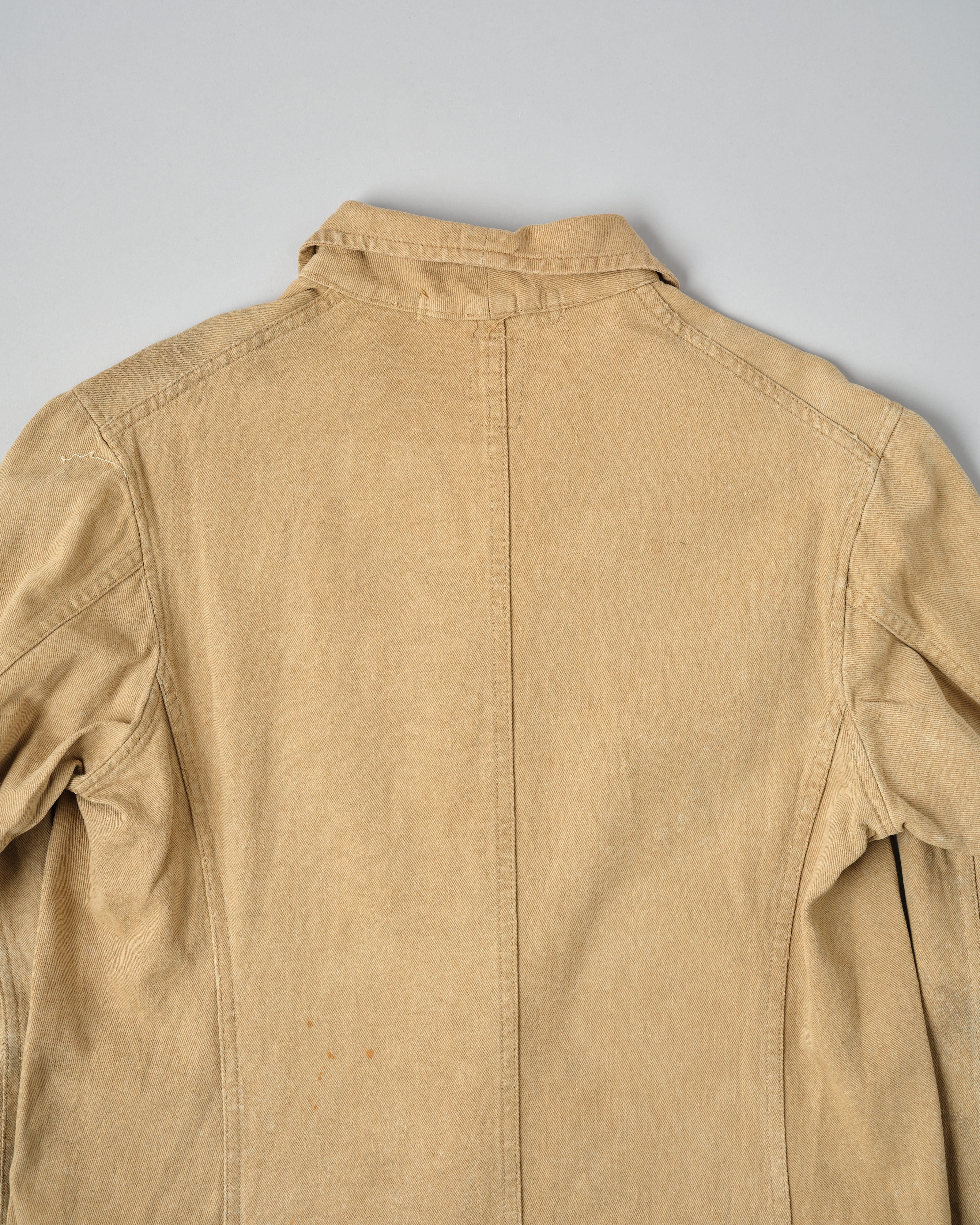 50's】British Vintage Khaki Cotton Drill Work Coat 