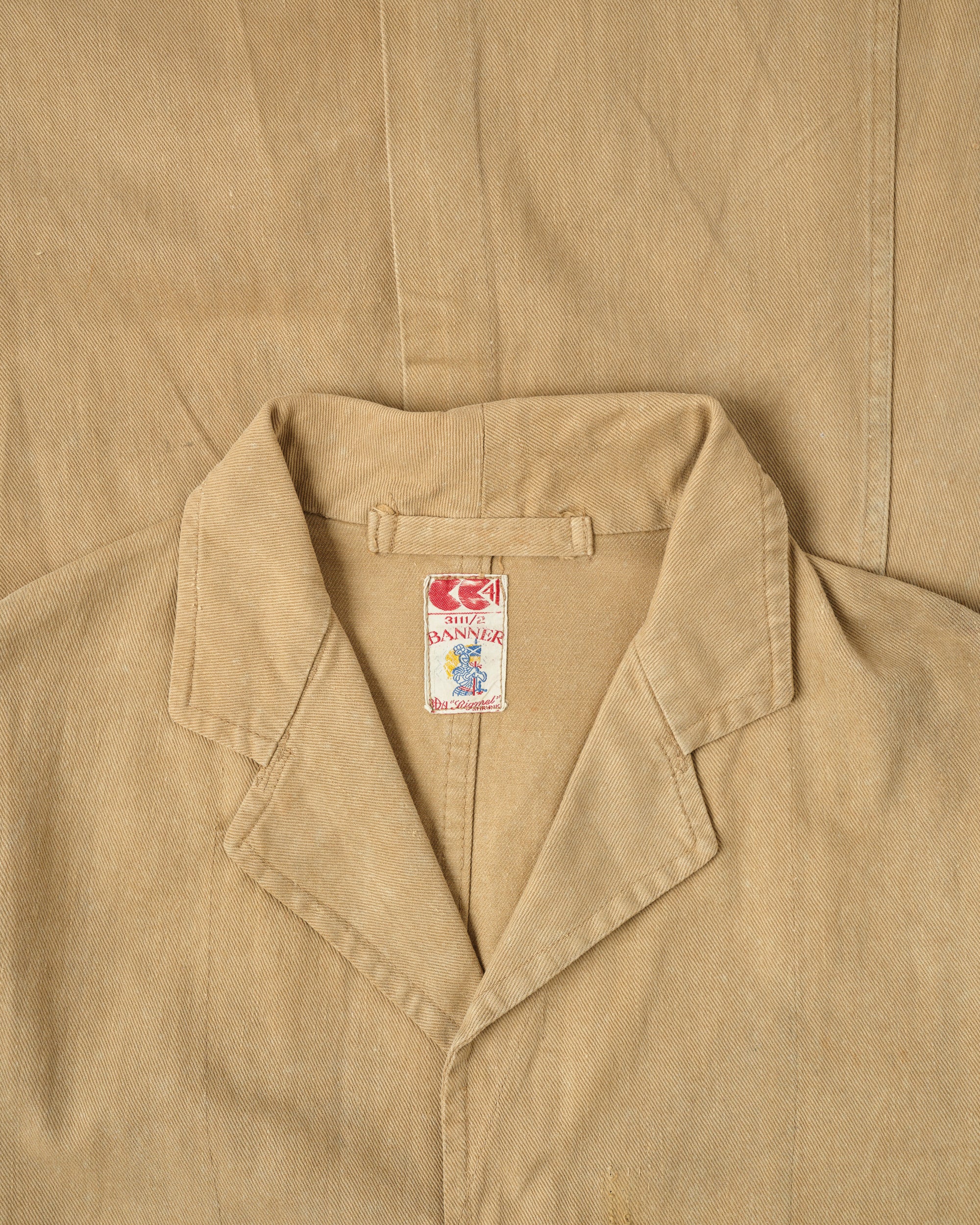 ［~50's］British Vintage Khaki Cotton Drill Work Coat "CC41"