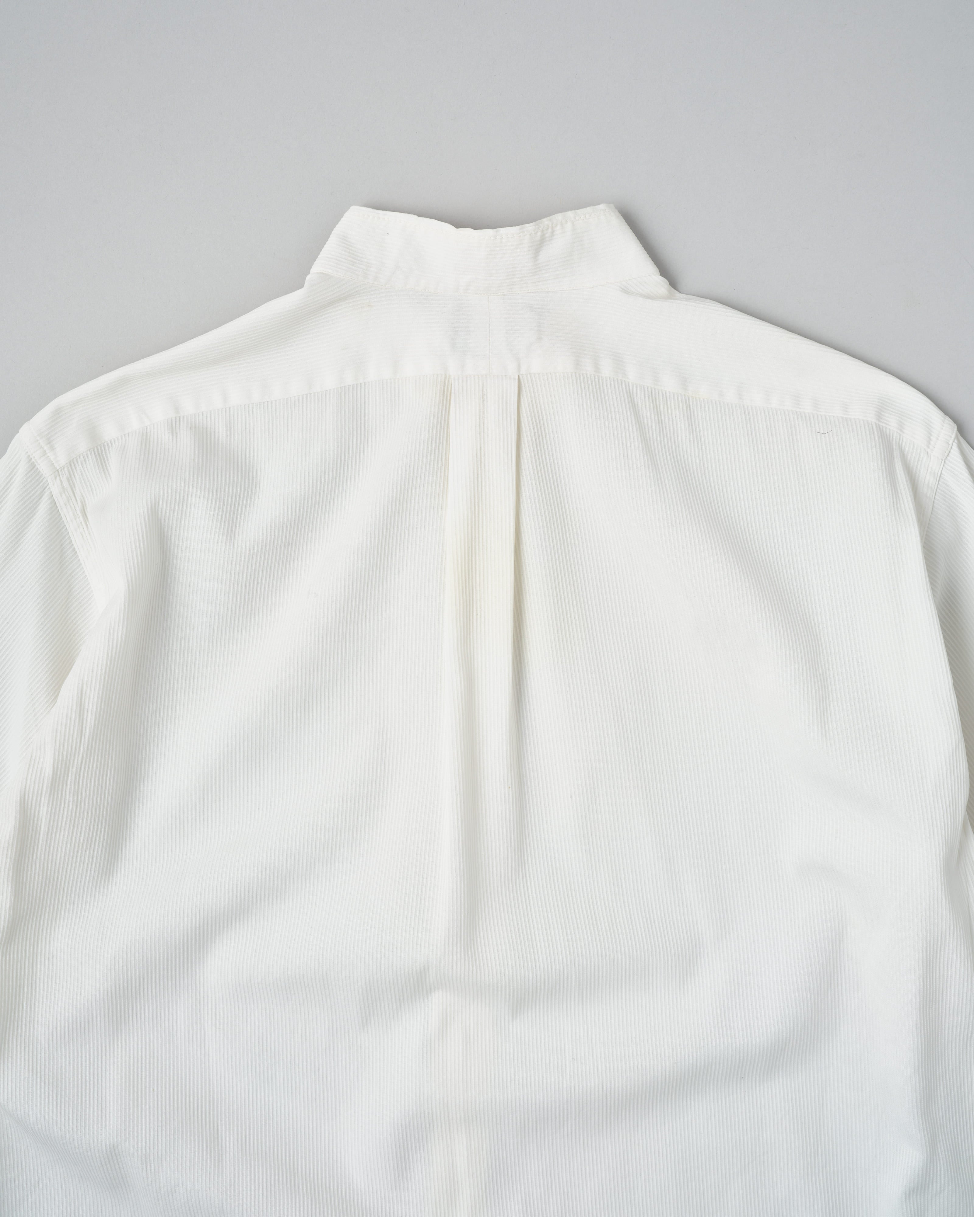 [~ 40's] ผ้าฝ้ายสีขาววินเทจฝรั่งเศสเสื้อคอปก "Belle Jardiniere"