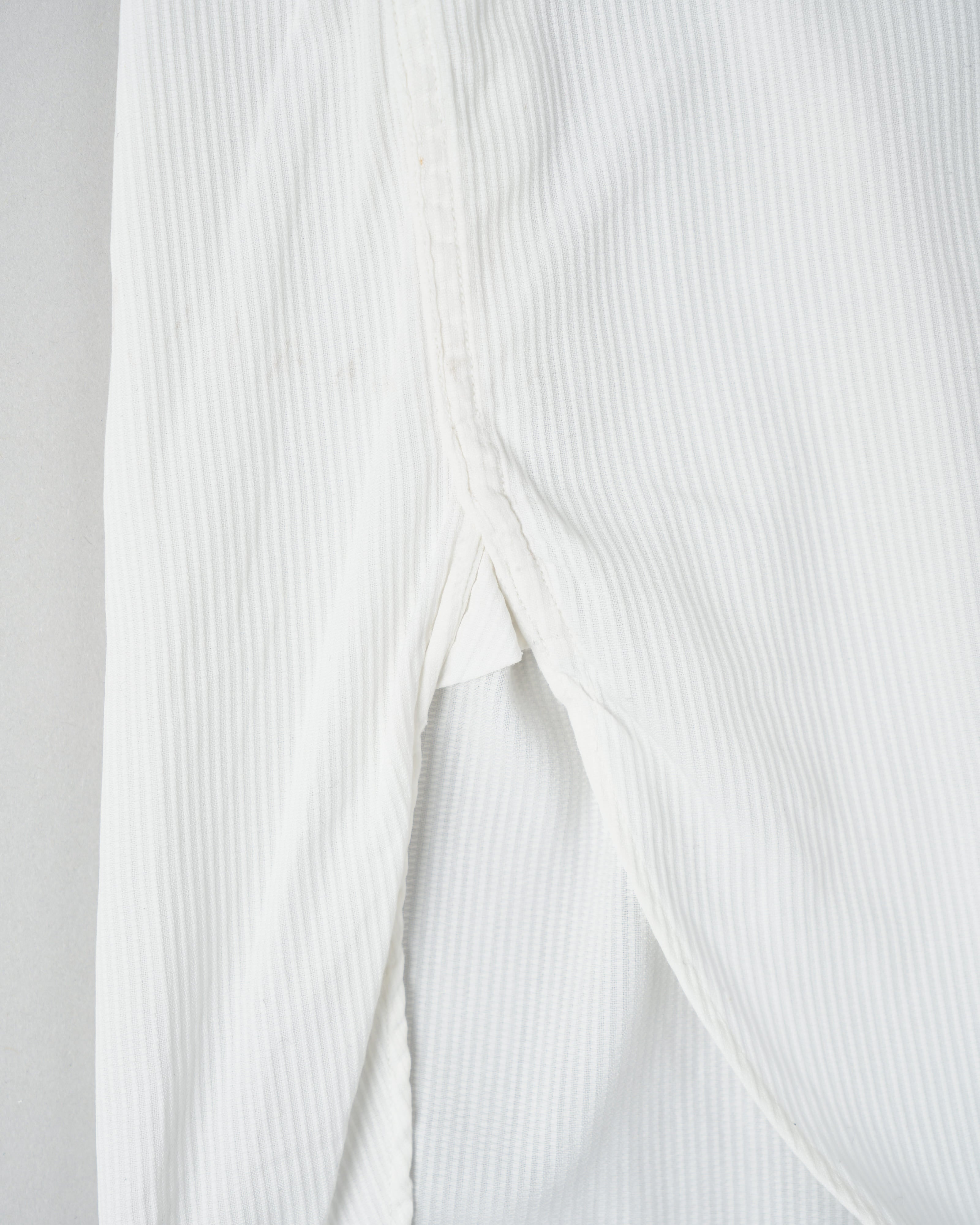 [~ 40's] ผ้าฝ้ายสีขาววินเทจฝรั่งเศสเสื้อคอปก "Belle Jardiniere"