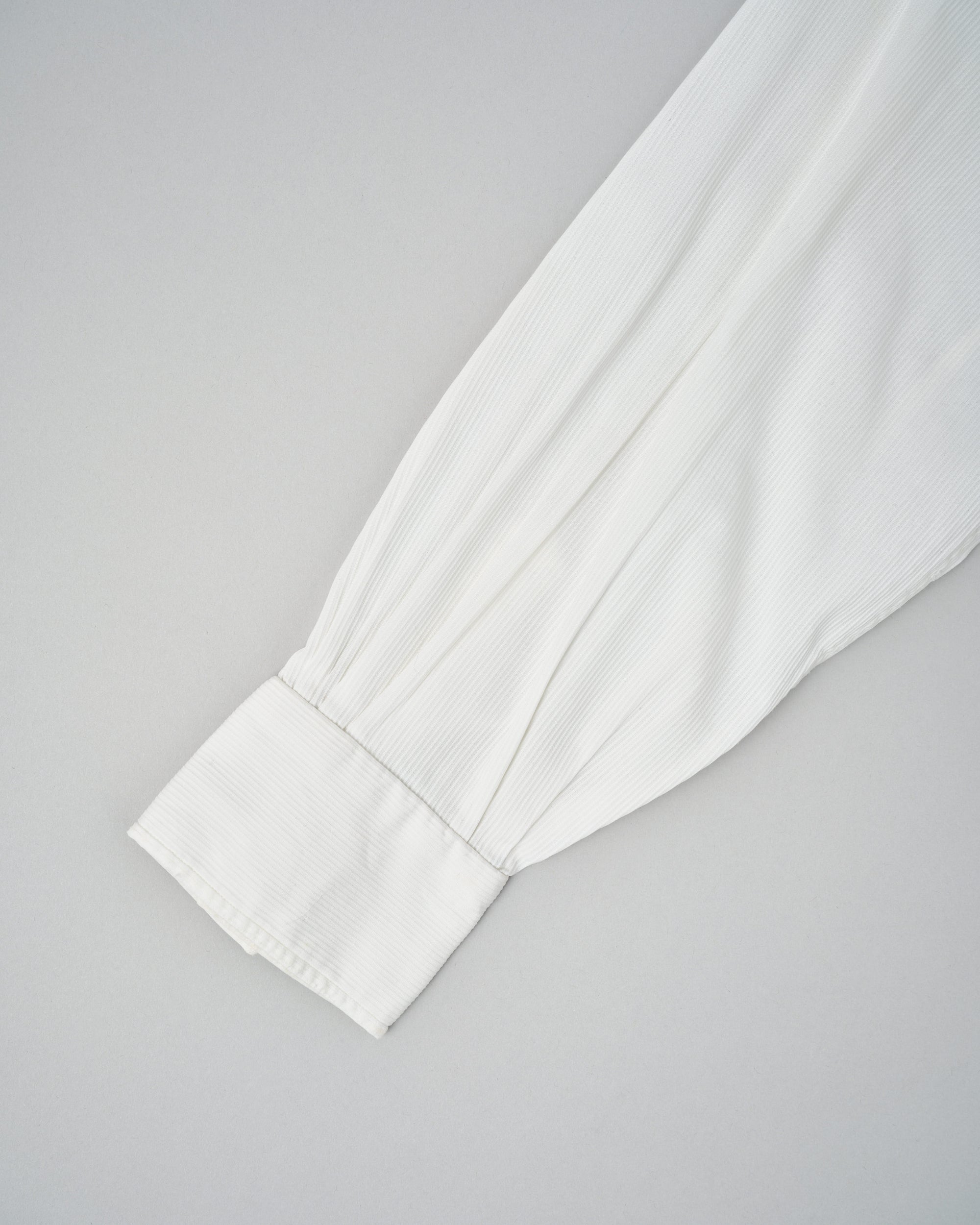 ［~40's］French Vintage White Cotton Stand Collar Shirt "Belle Jardiniere"