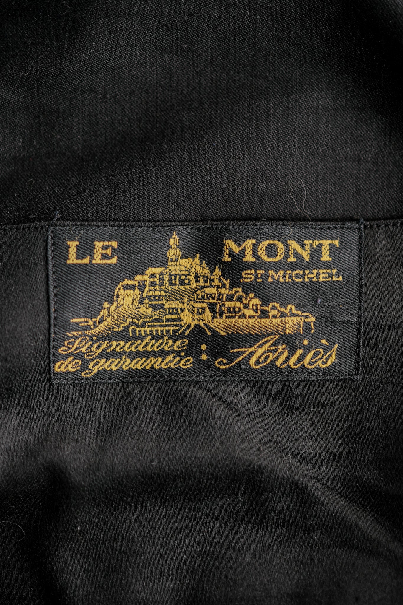 [〜40年代]法國復古黑色摩爾斯金鞋夾克“ Le Mont St. Michel”