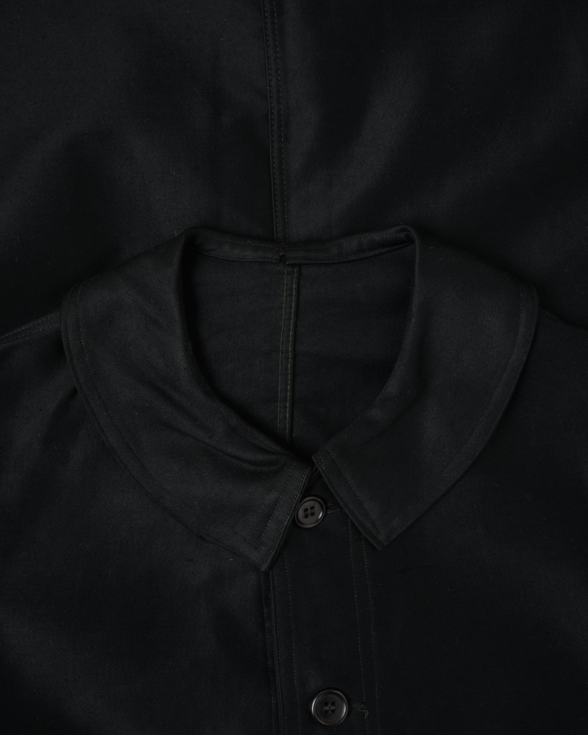 ［~30’s］French Vintage Black Moleskin Work Jacket