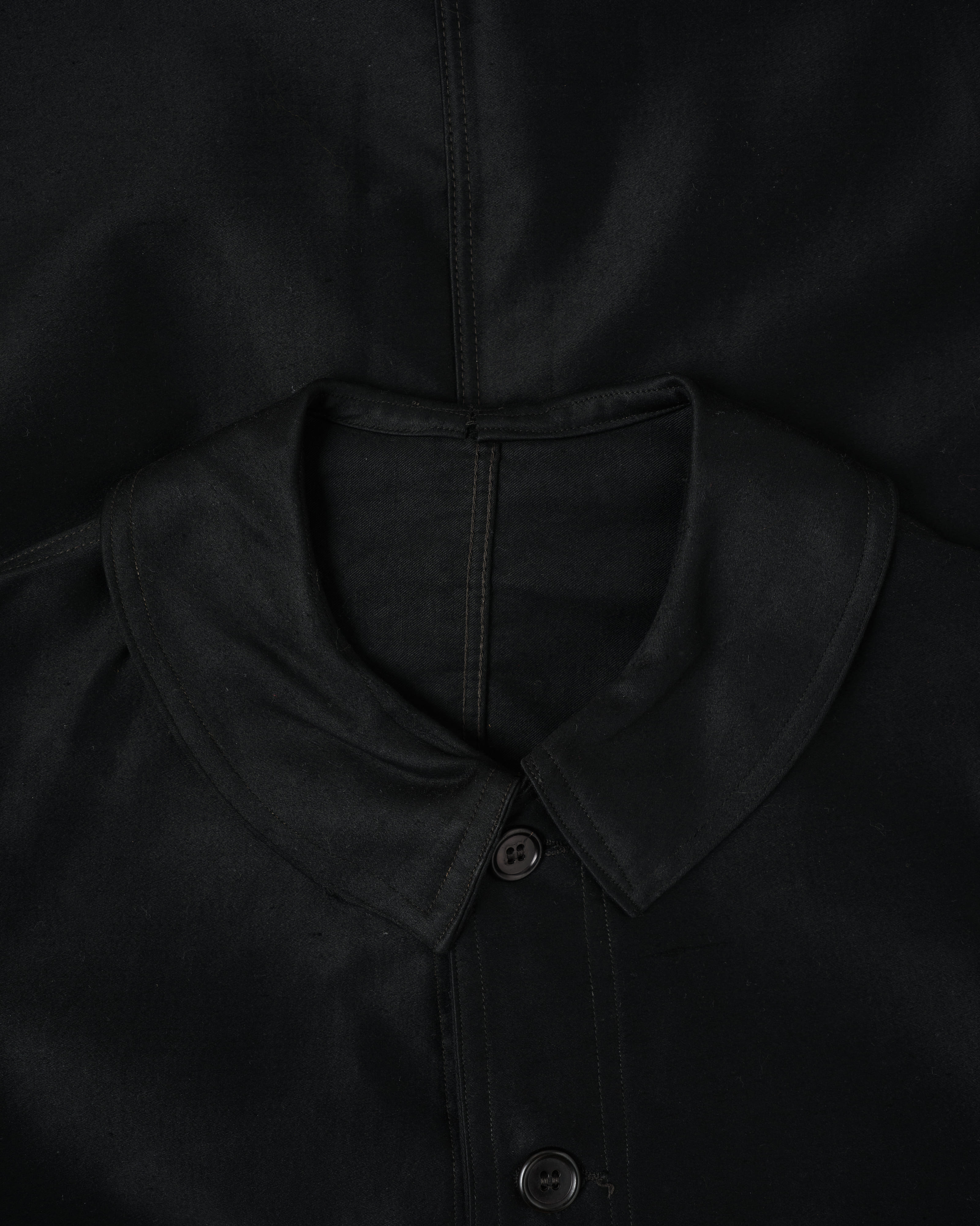 【~30’s】French Vintage Black Moleskin Work Jacket