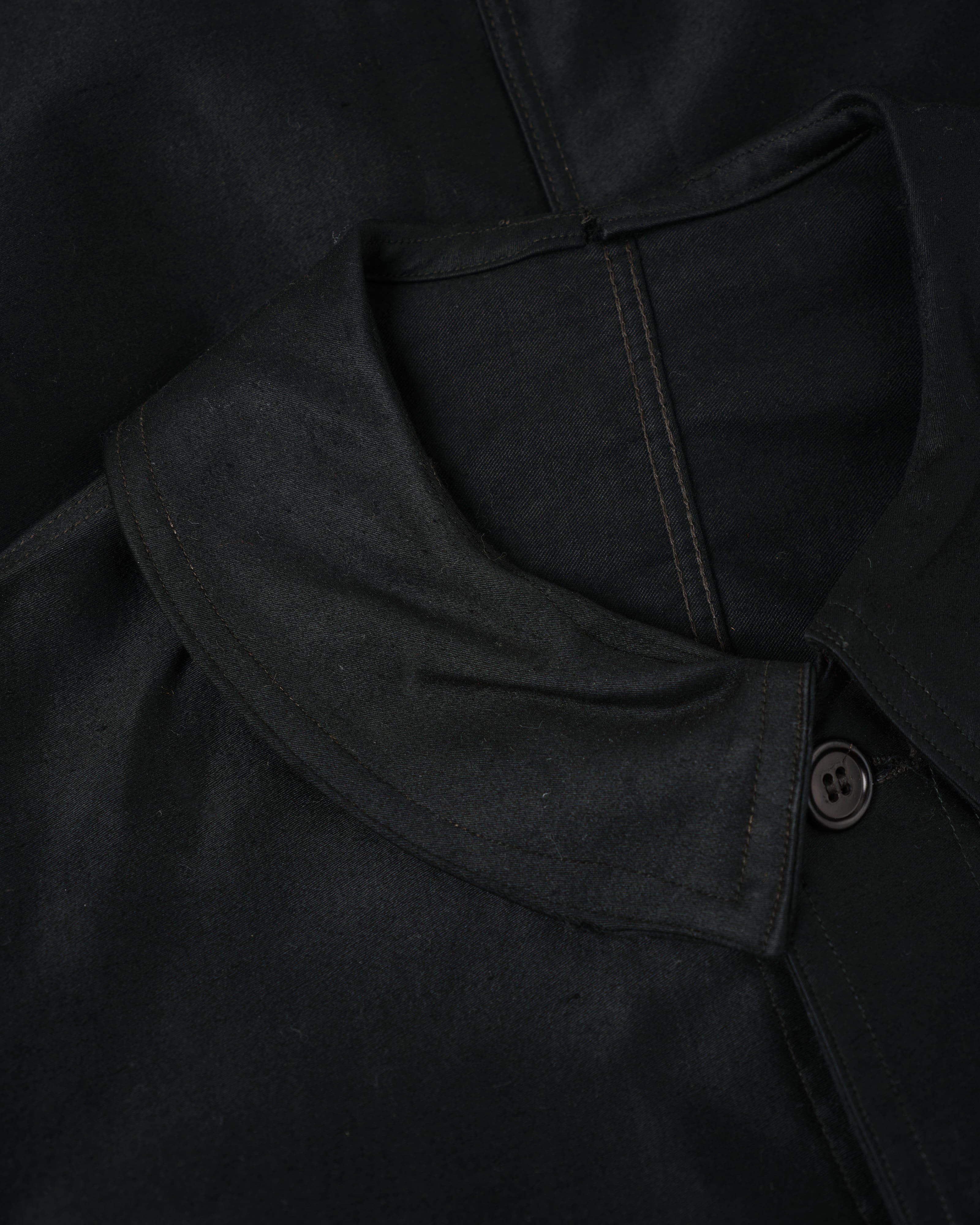 【~30’s】French Vintage Black Moleskin Work Jacket