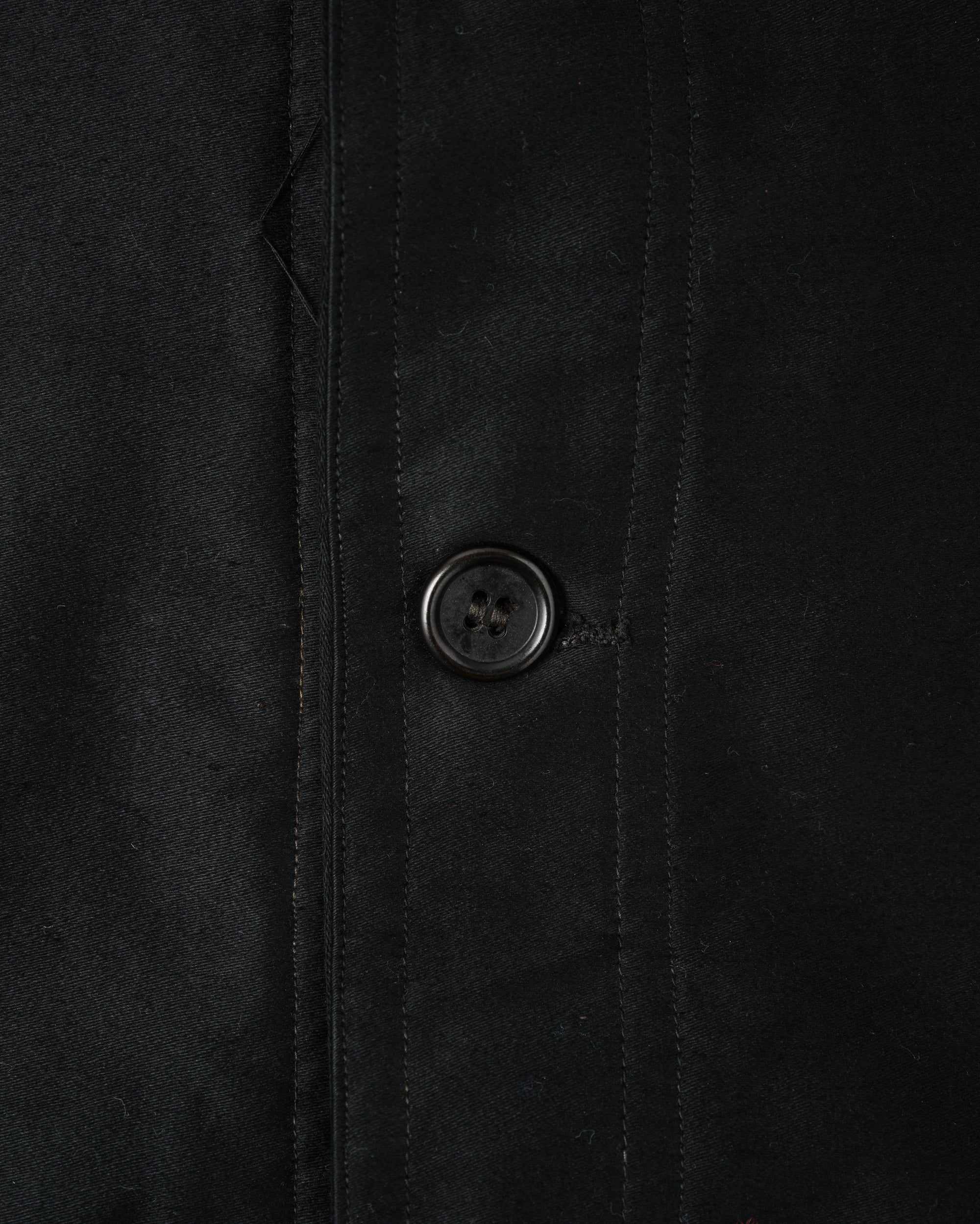 ［~30’s］French Vintage Black Moleskin Work Jacket