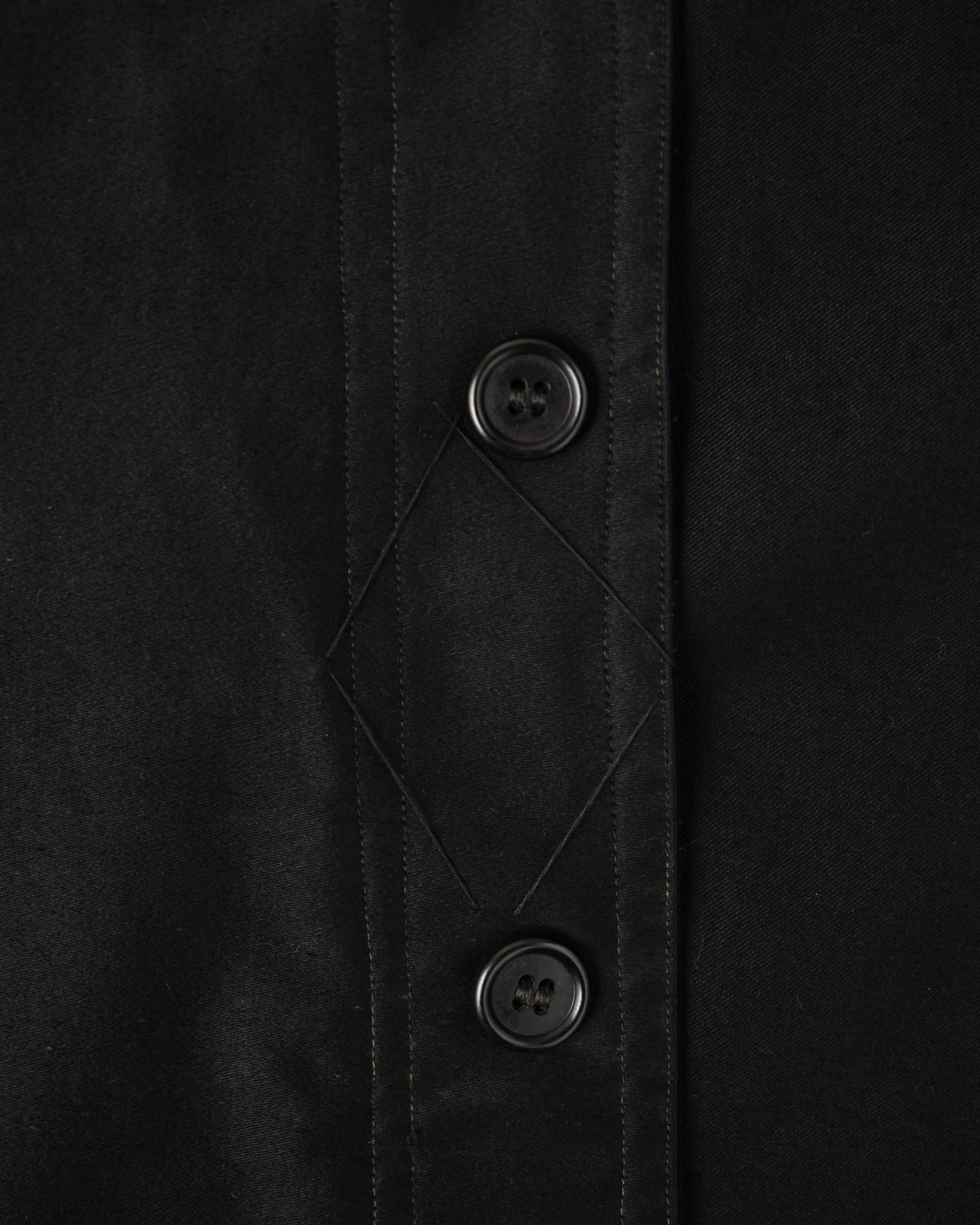 【~30’s】French Vintage Black Moleskin Work Jacket