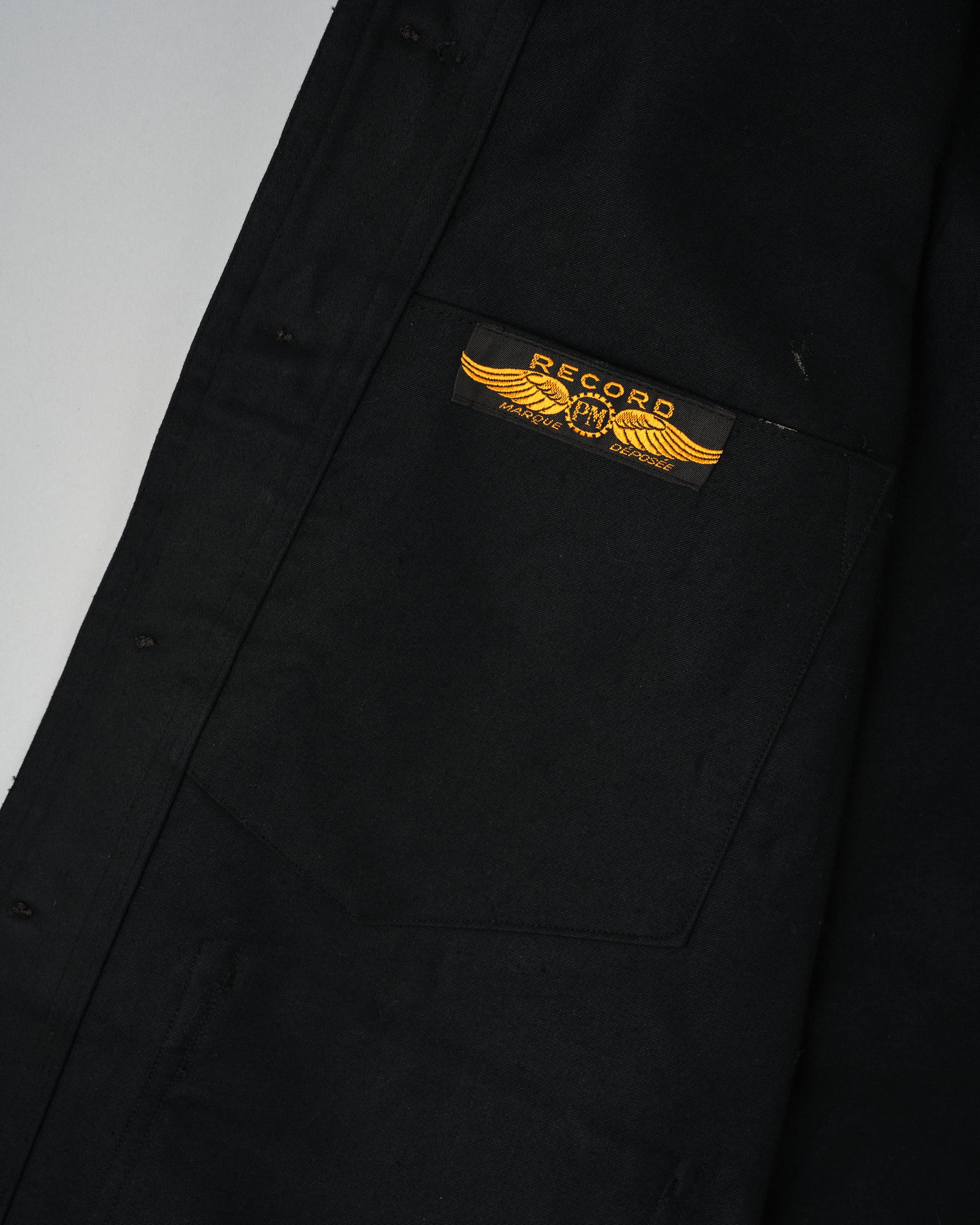 ［~30’s］French Vintage Black Moleskin Work Jacket