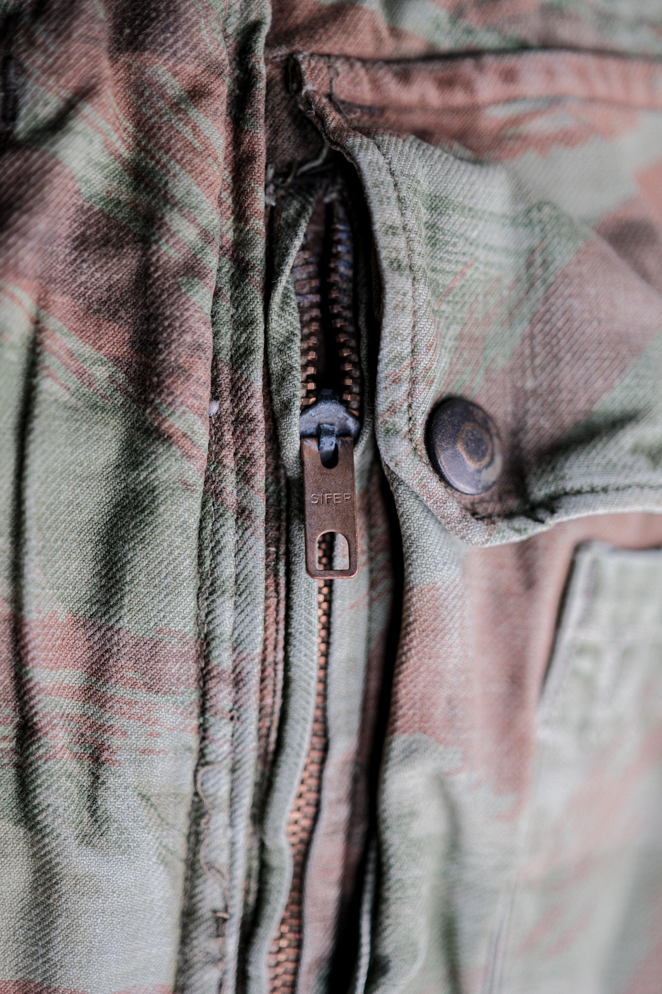［~50's］French Army TAP47/53 Lizard Camouflage Paratrooper Jacket Size.46