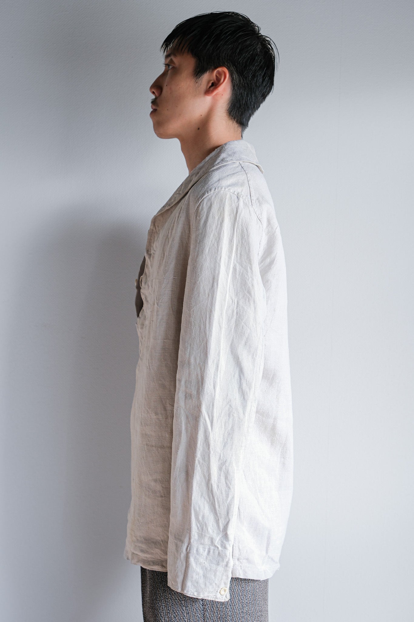 ［~30's］French Navy Linen Sailor Work Smock Size.B4 "Marine Nationale"