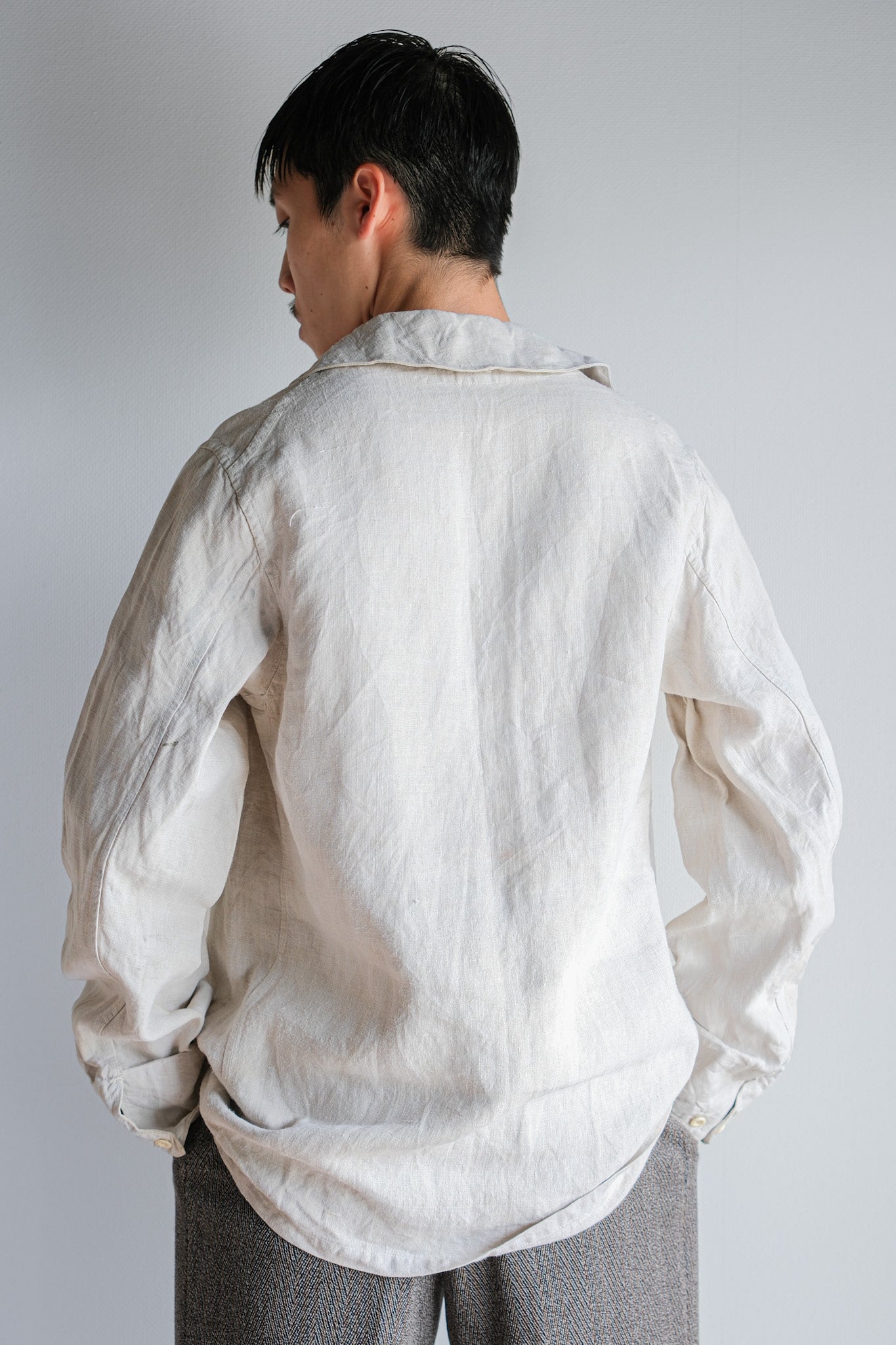 ［~30's］French Navy Linen Sailor Work Smock Size.B4 "Marine Nationale"