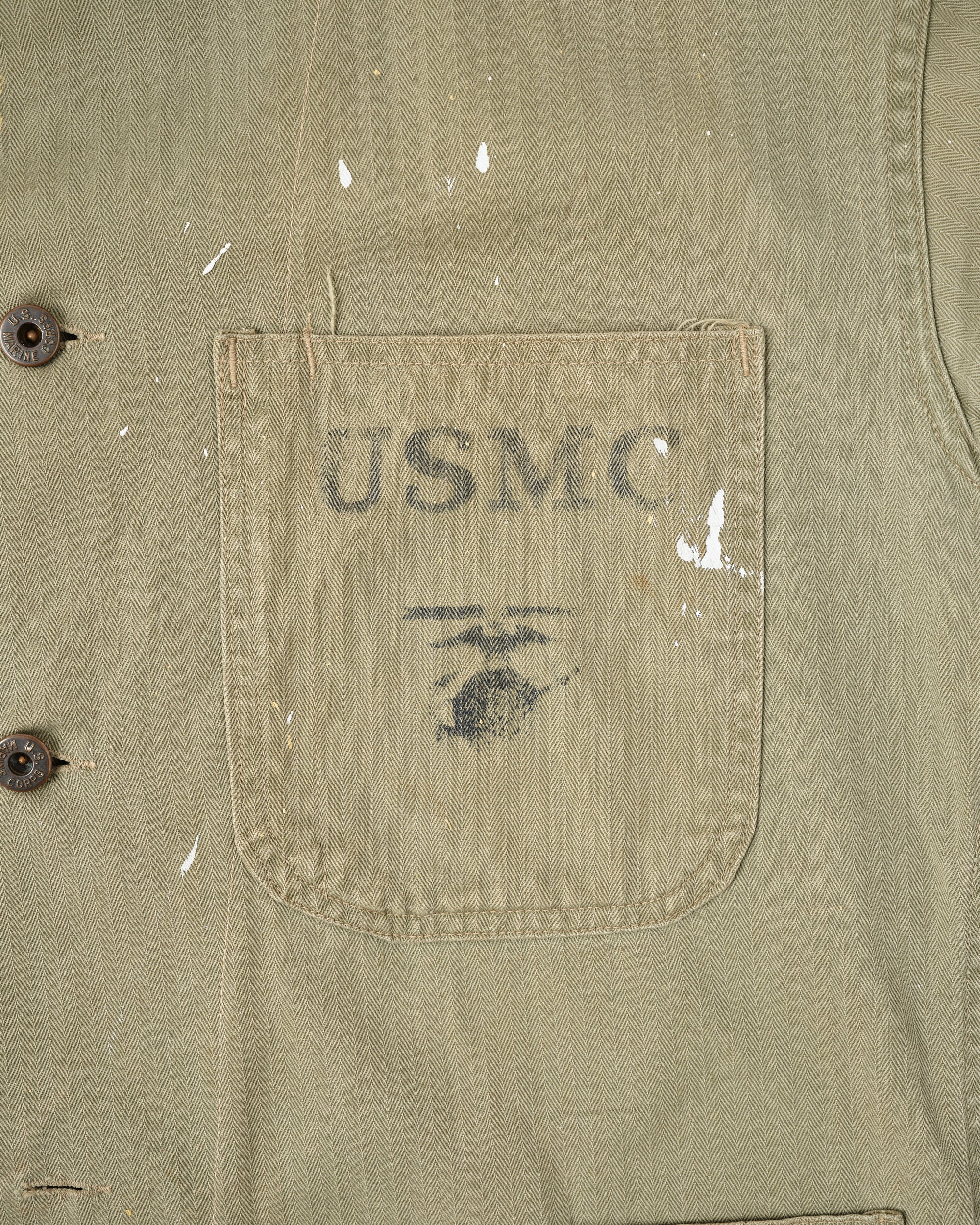 【~40's】WWⅡ U.S.M.C P-41 HBT Utility Jacket "Crazy Paint"
