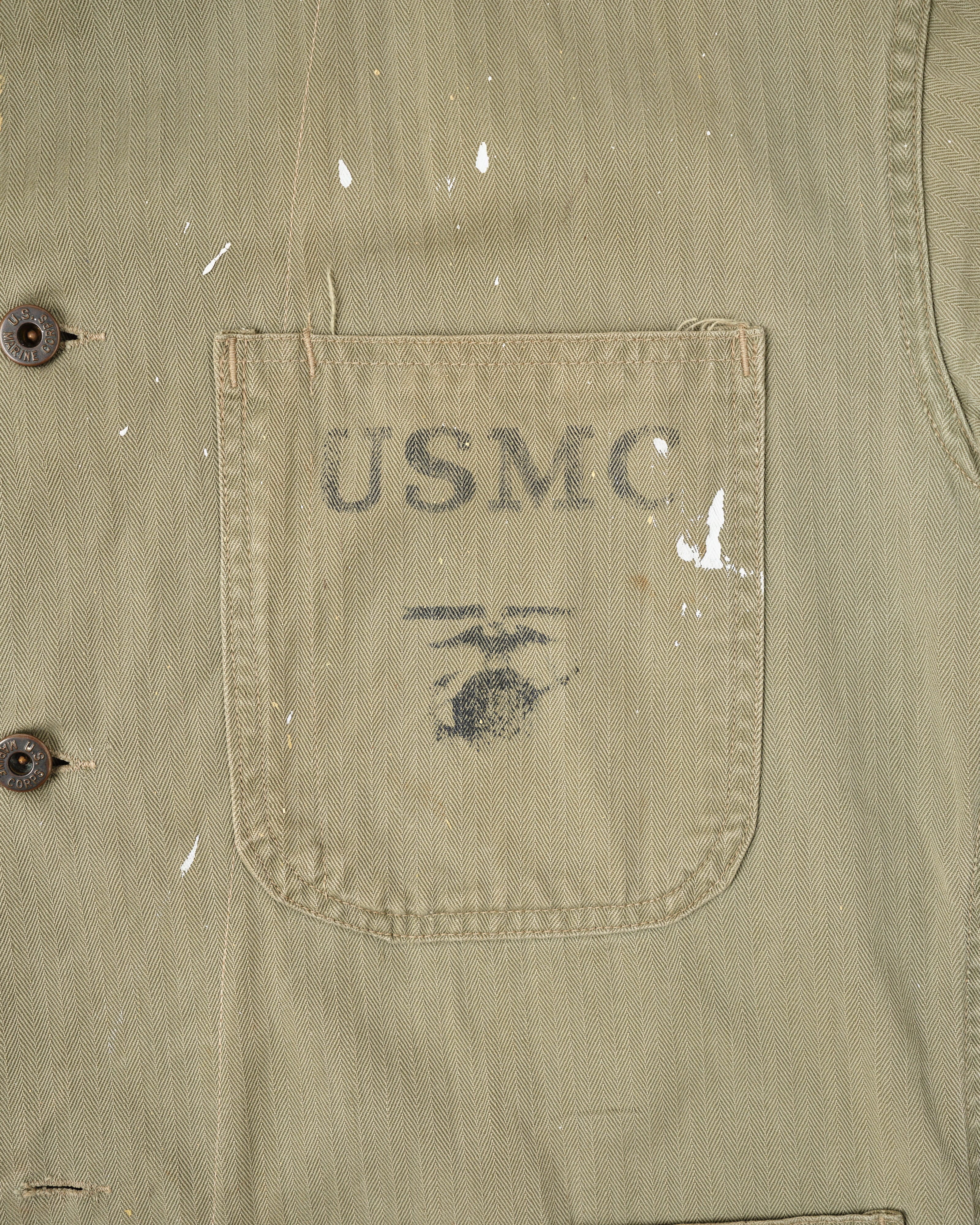 【~40's】WWⅡ U.S.M.C P-41 HBT Utility Jacket "Crazy Paint"