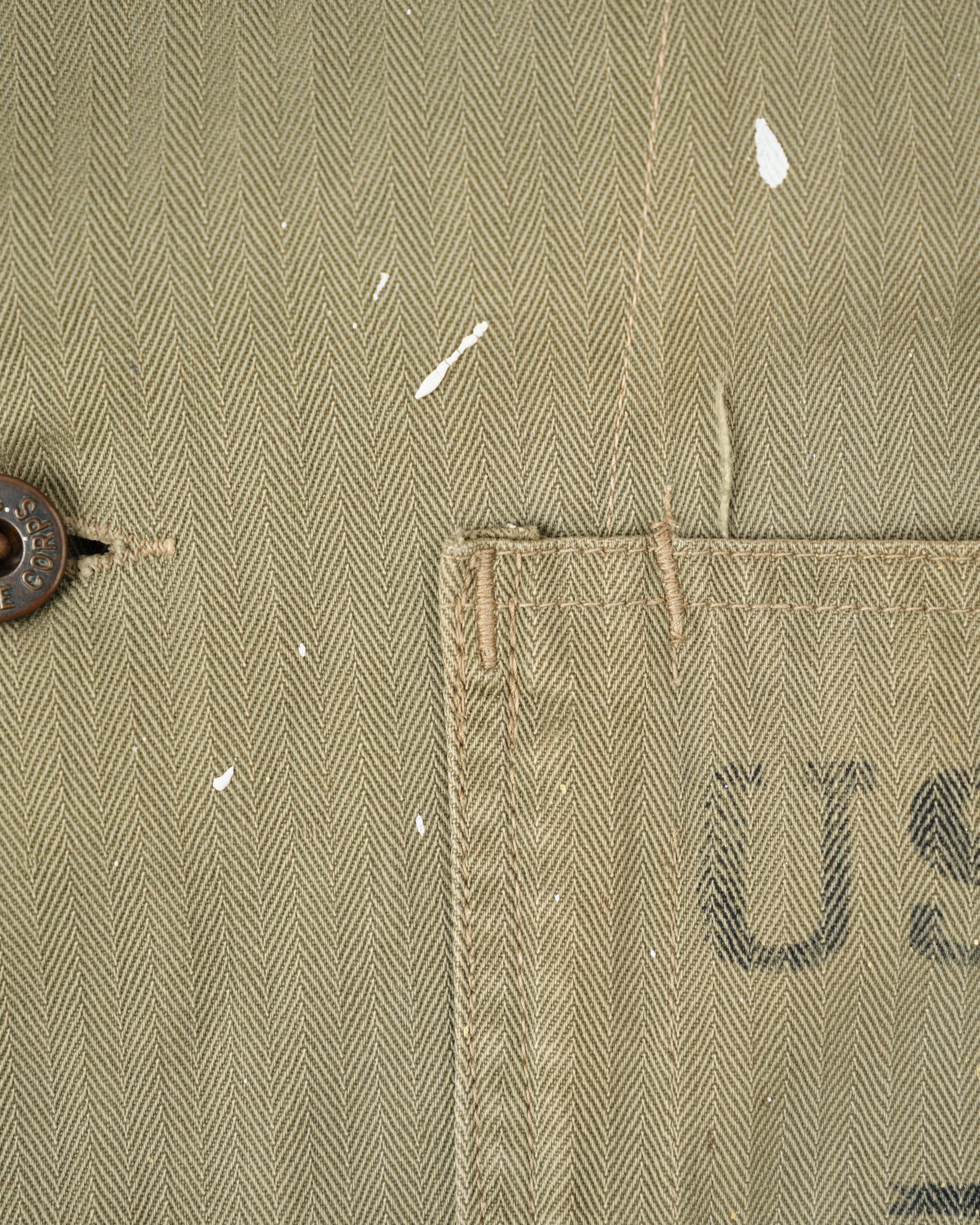 【~40's】WWⅡ U.S.M.C P-41 HBT Utility Jacket "Crazy Paint"