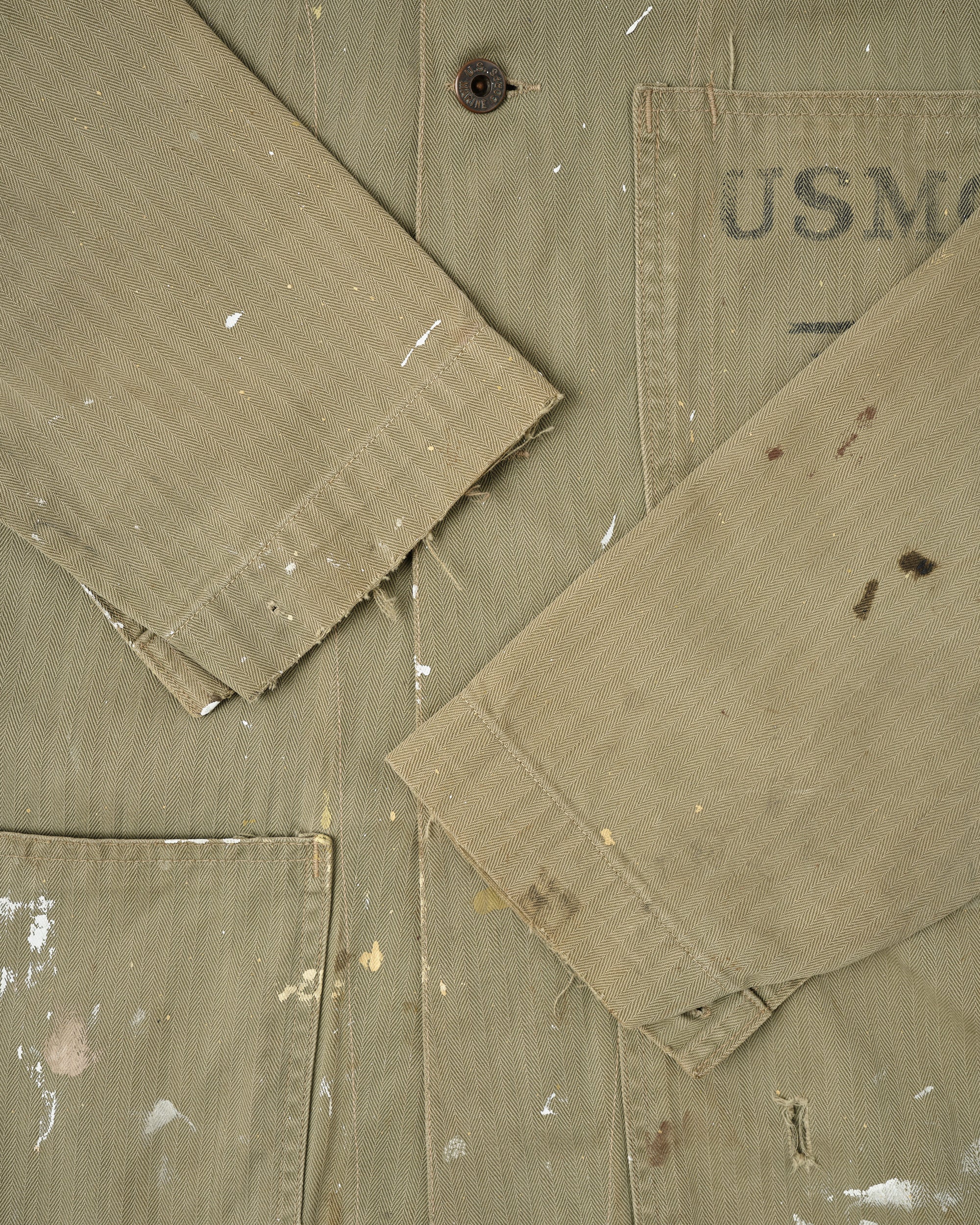 【~40's】WWⅡ U.S.M.C P-41 HBT Utility Jacket "Crazy Paint"
