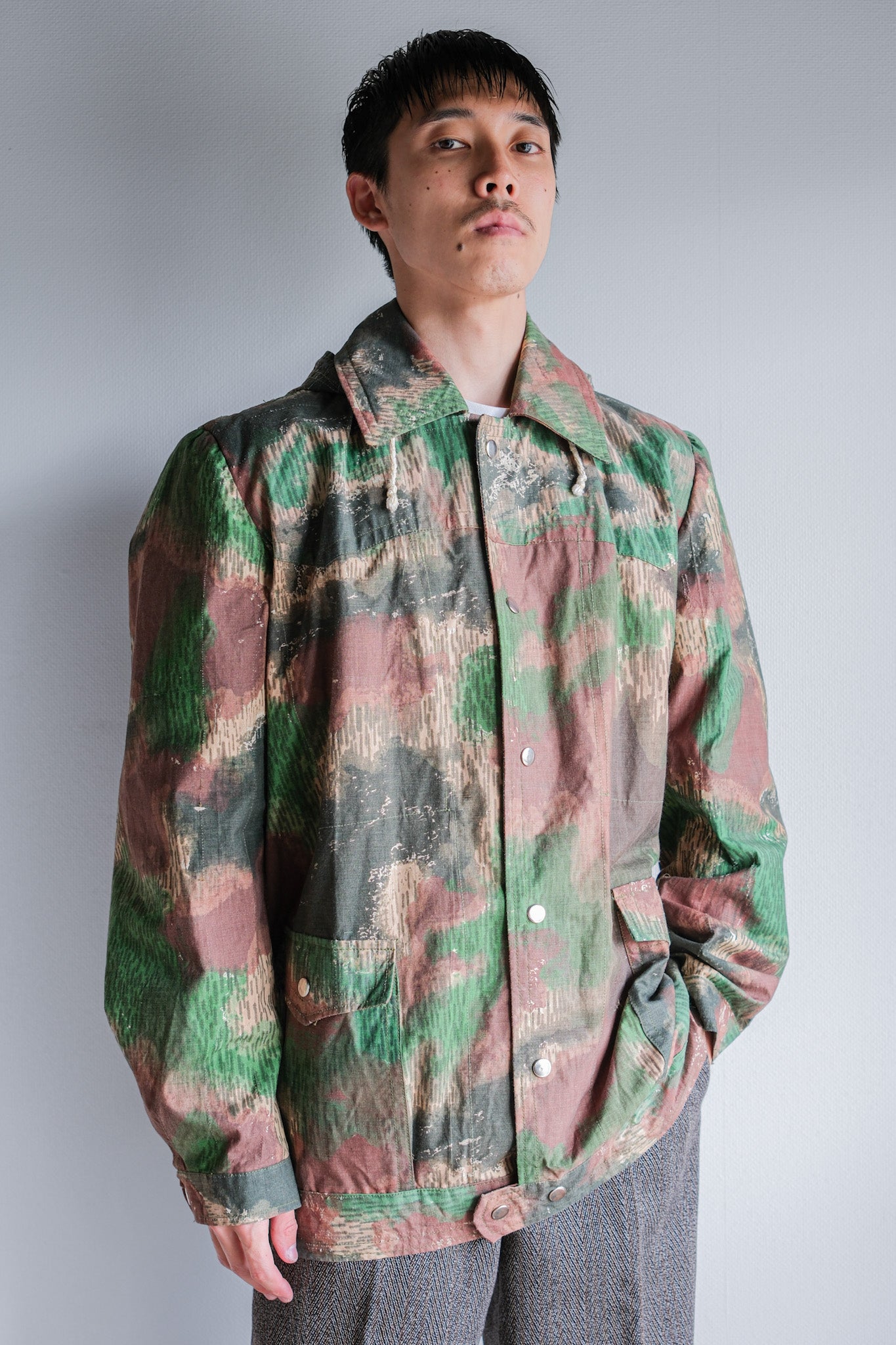 ［~60's］Czechoslovakian Army Sumpfmuster Pattern Camouflage Jacket With Hood "Localmade"