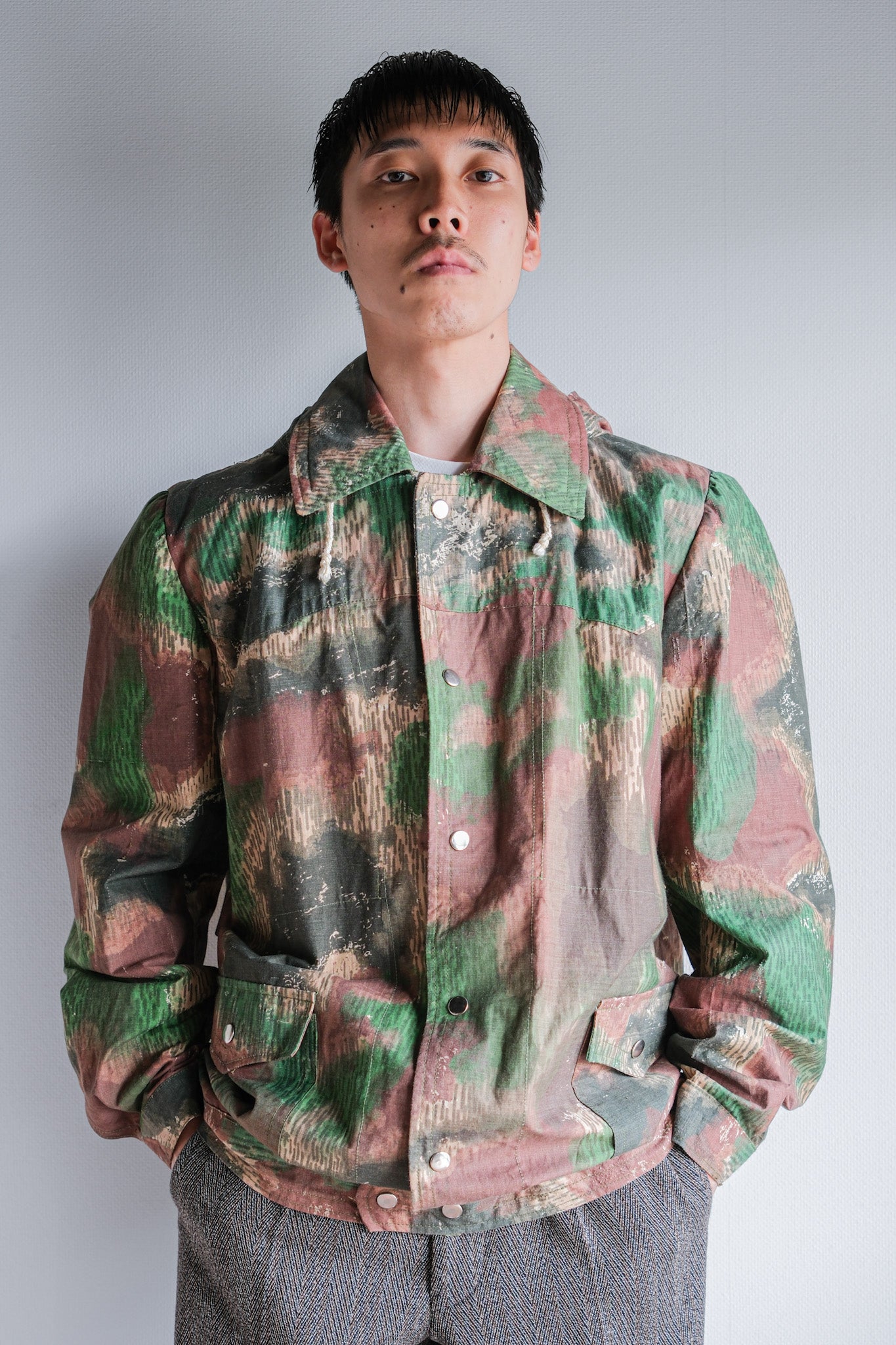 [~ 60's] Czechoslovakian Army Sumpfmster Pattern Camouflage Jacket with Hood "Localmade"