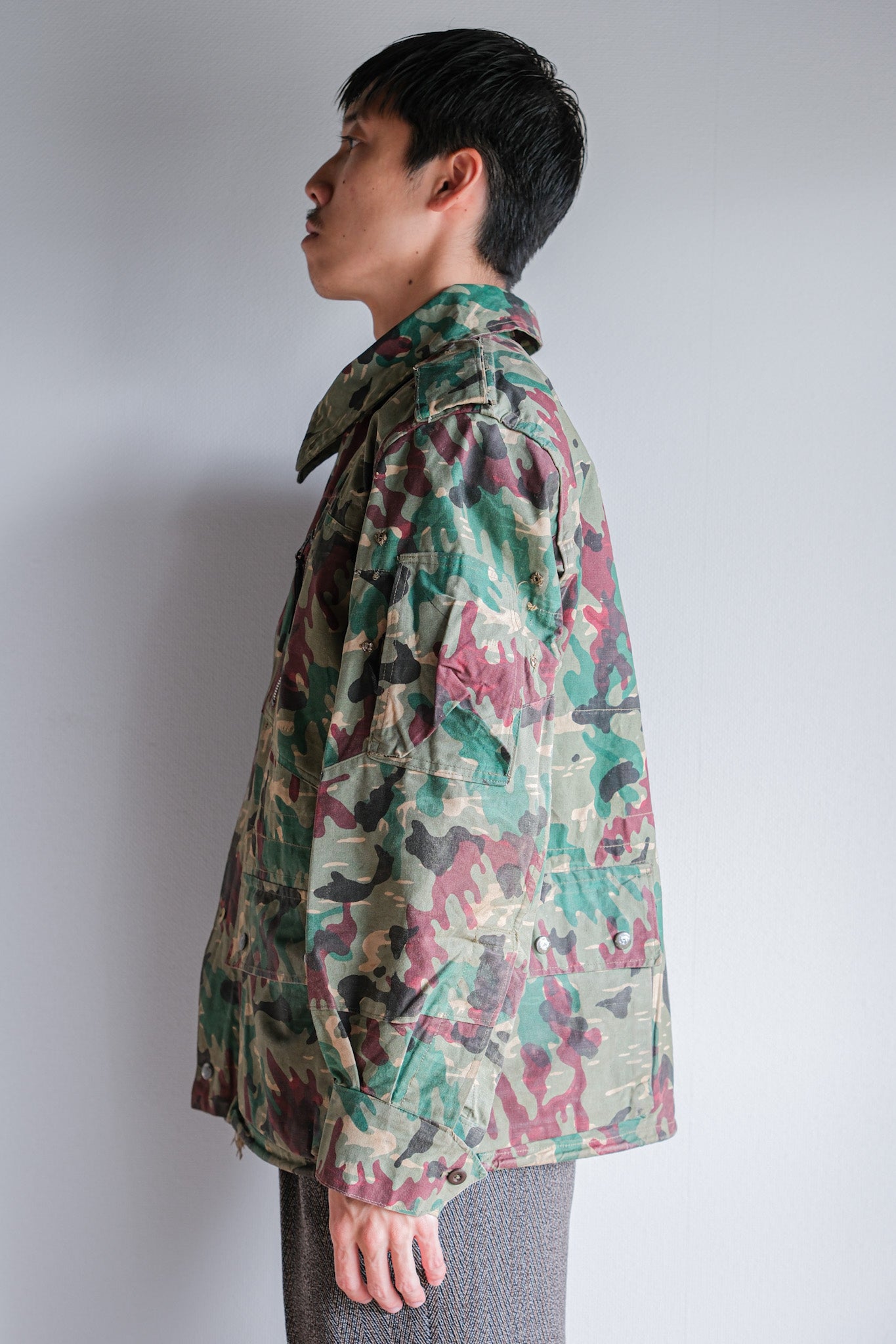 ［~60's］Spanish Army Green Amoeba Camouflage Paratrooper Jacket