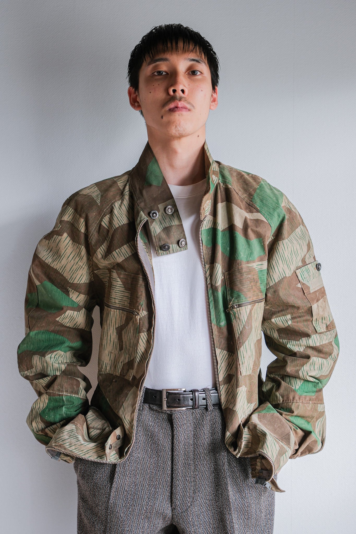 【~60's】German Vintage Splinter Camouflage Paratrooper Style Jacket