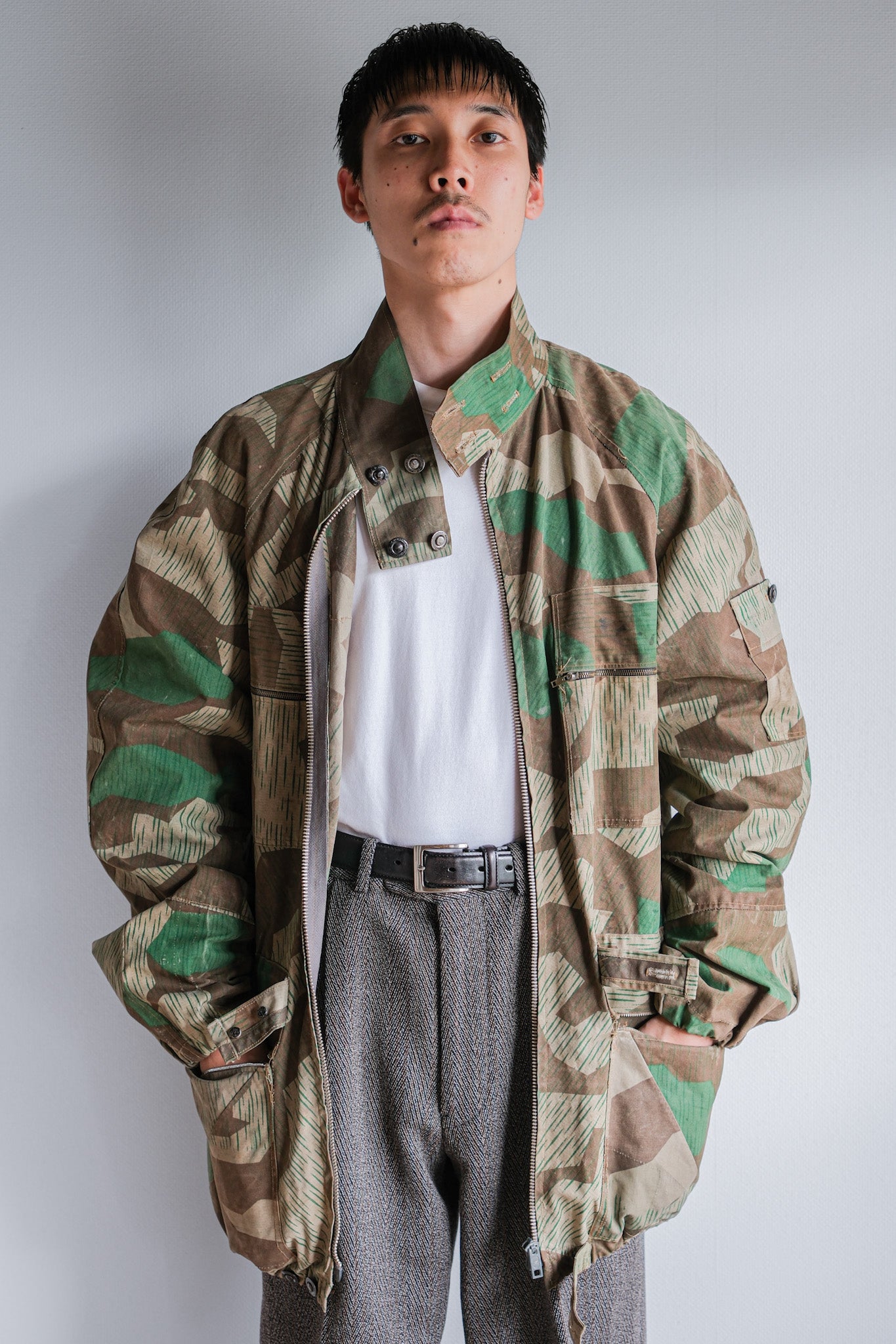 【~60's】German Vintage Splinter Camouflage Paratrooper Style Jacket