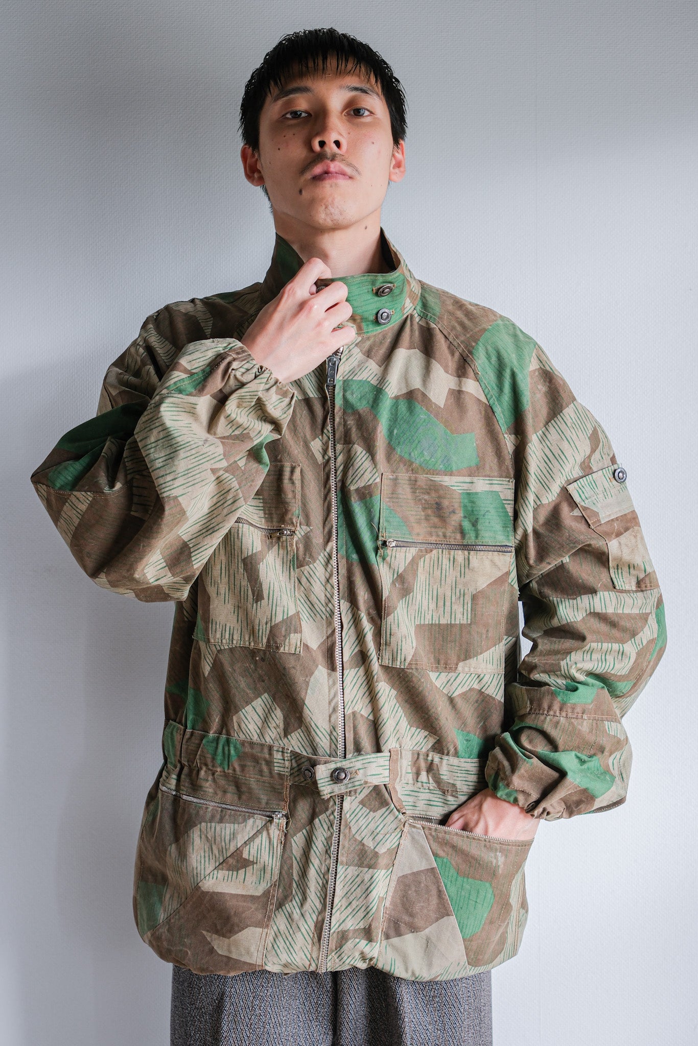 【~60's】German Vintage Splinter Camouflage Paratrooper Style Jacket