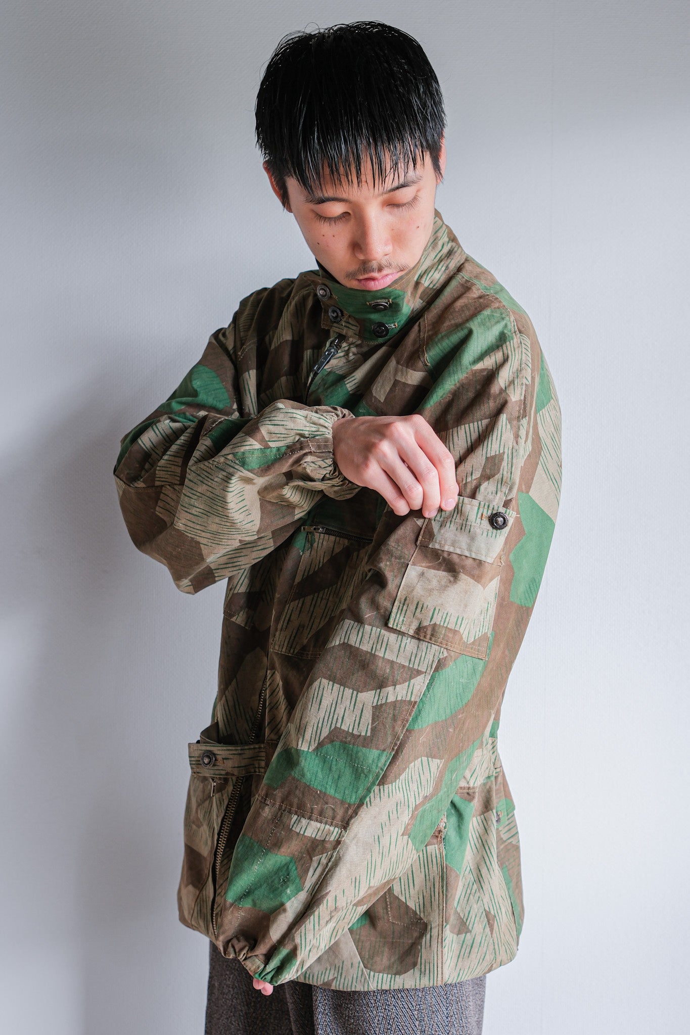 【~60's】German Vintage Splinter Camouflage Paratrooper Style Jacket