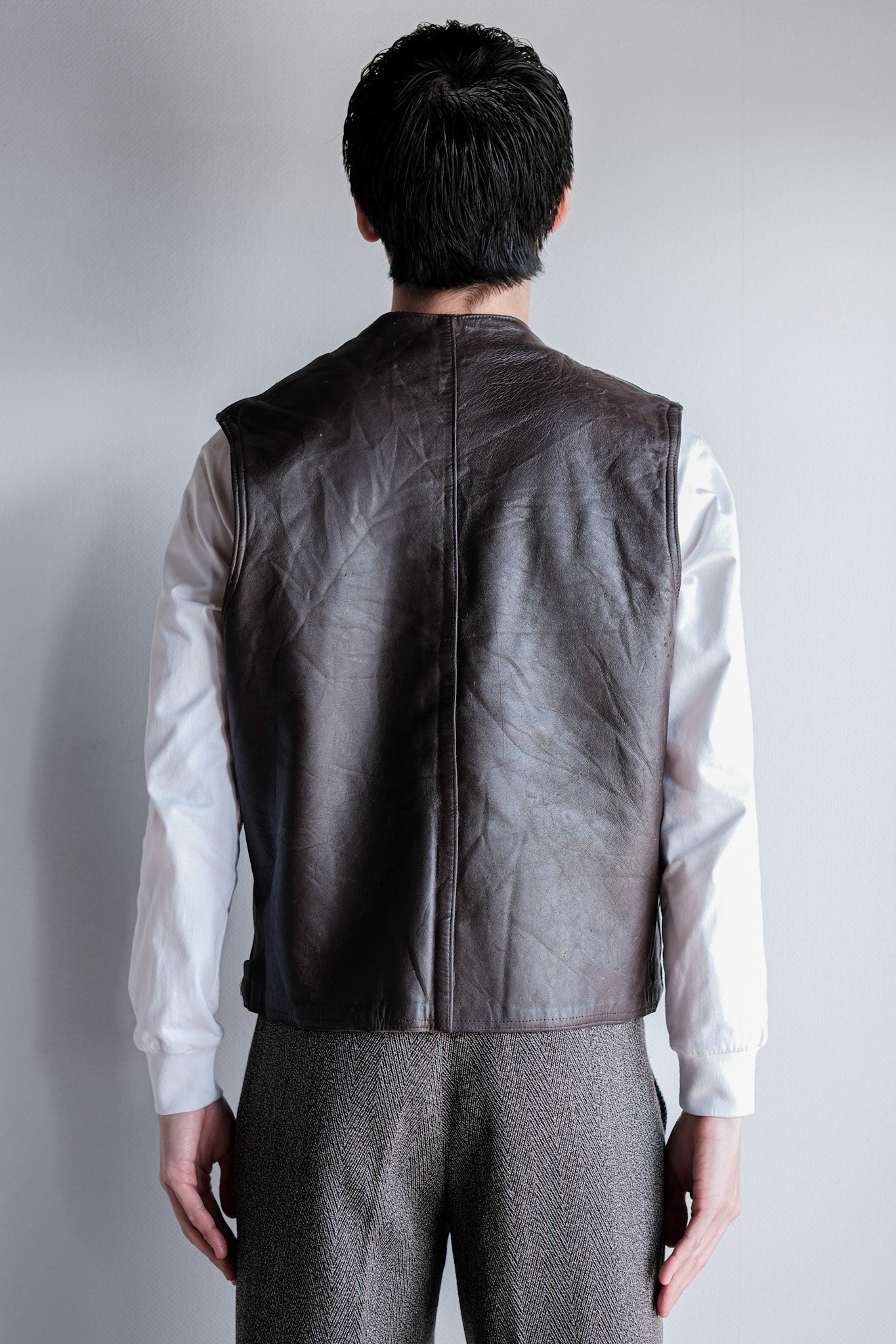 ［~40's］French Army Cavalier Leather Vest "Modified"