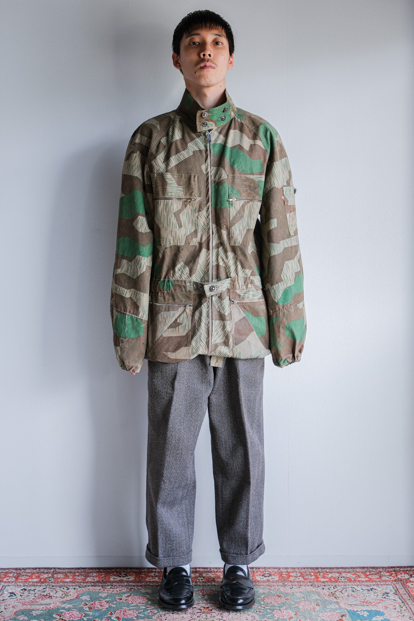 [~ 60's] German Vintage Splinter Camouflage Paratrooper Style Jacket