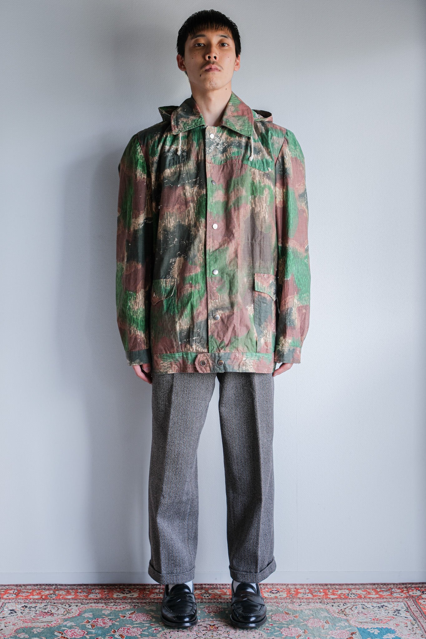 [~ 60's] Czechoslovakian Army Sumpfmster Pattern Camouflage Jacket with Hood "Localmade"