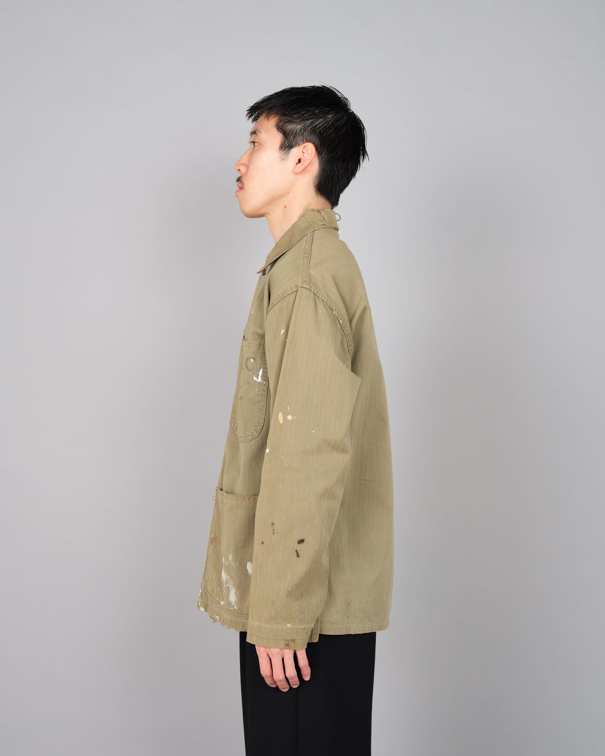 【~40's】WWⅡ U.S.M.C P-41 HBT Utility Jacket "Crazy Paint"