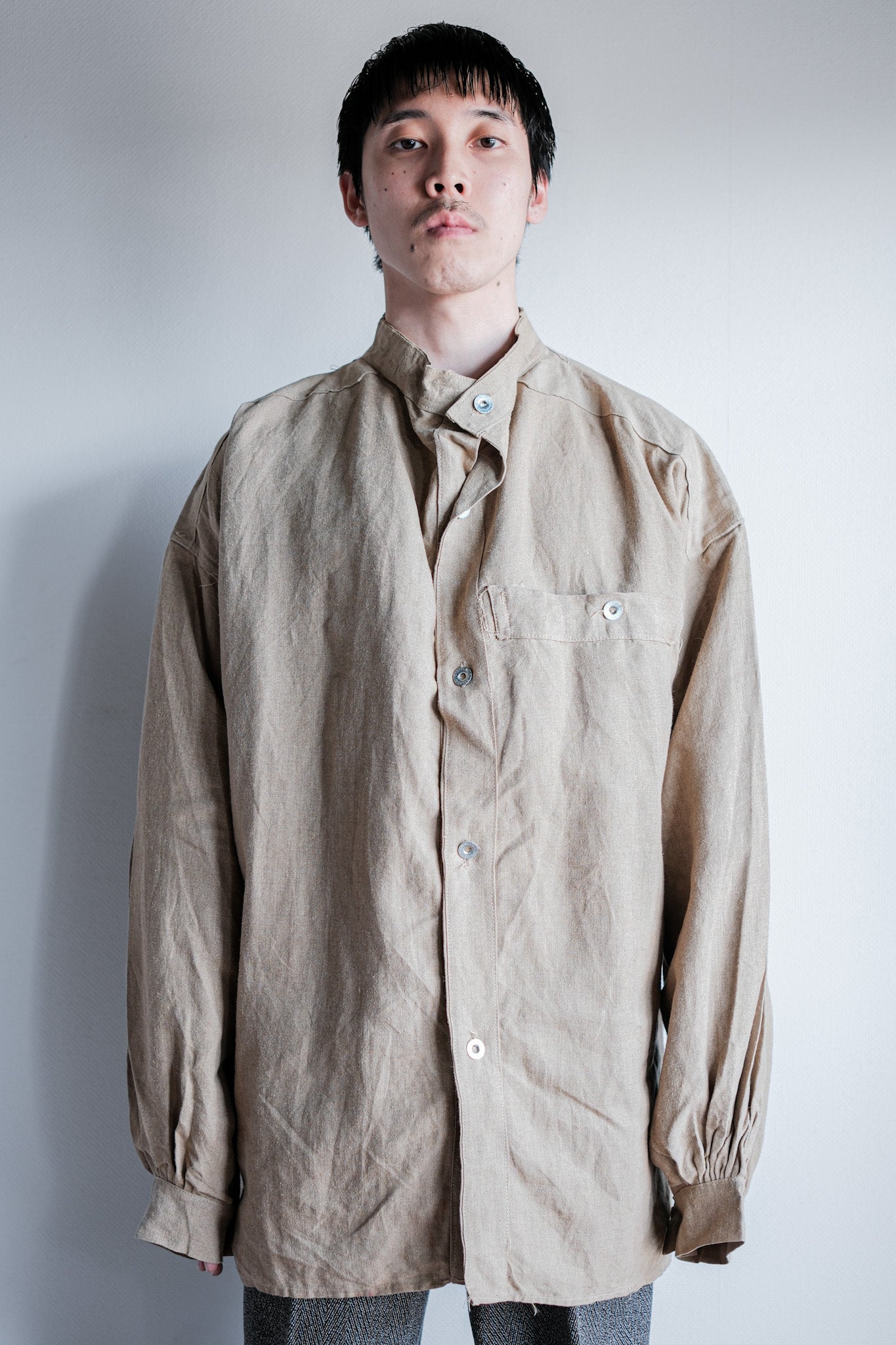 ［~30's］French Army Bourgeron Linen Jacket Size.2 "Full Open Type"