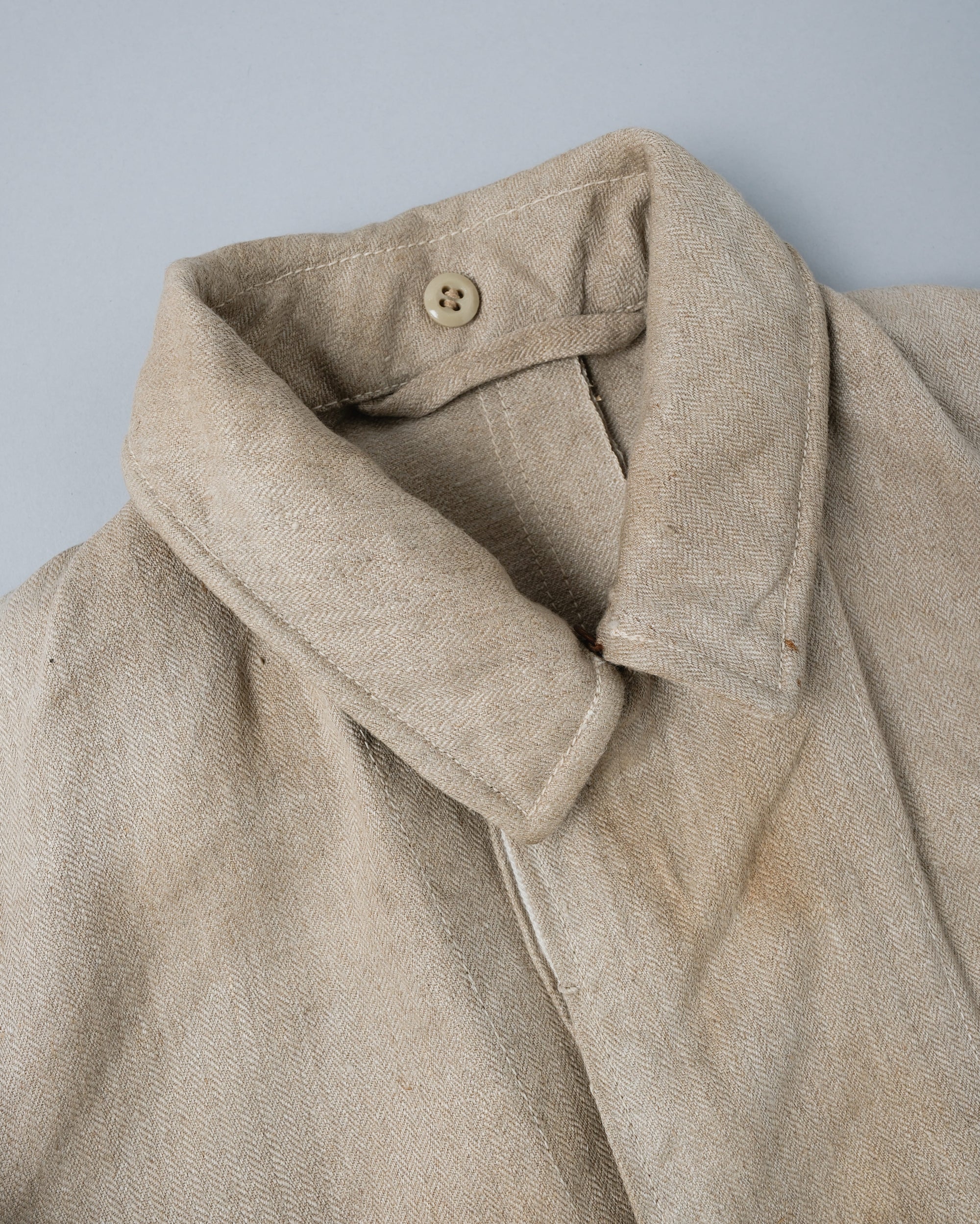 ［~40's］WWII German Air Force Drillich HBT Linen Work Jacket "Luftwaffe" "Dead Stock"