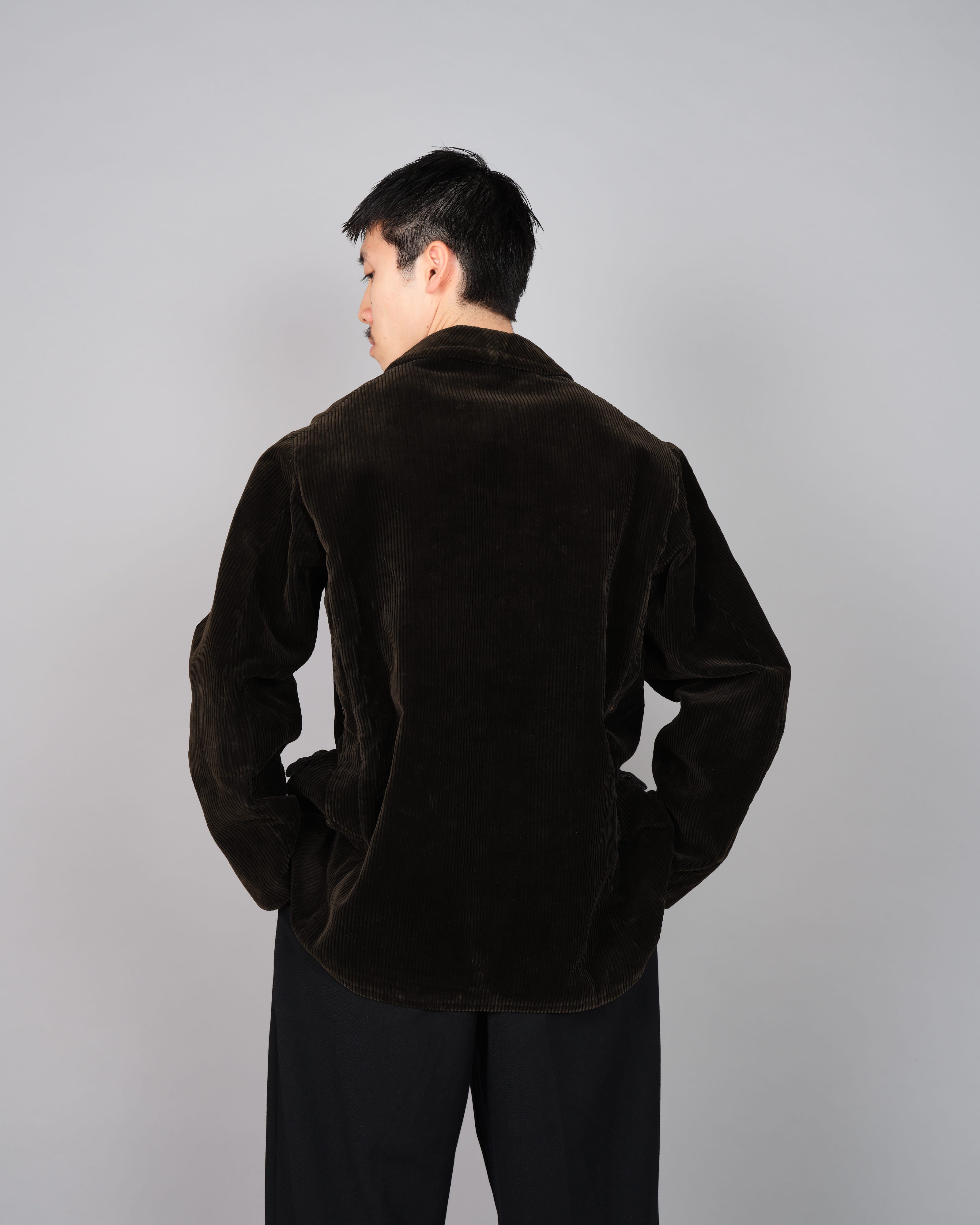 40's］French Vintage Dark Brown Corduroy Hunting Jacket Size.48