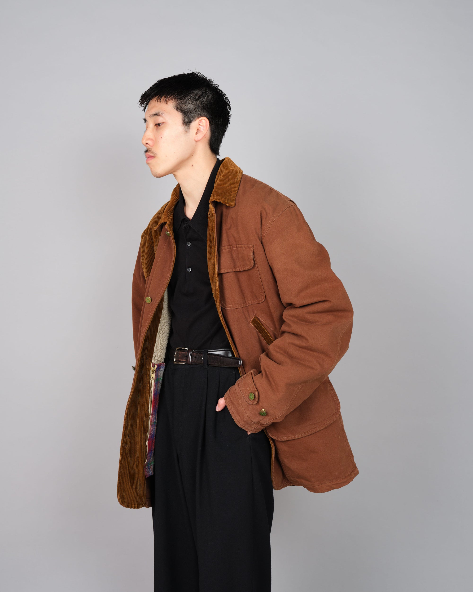 ［~80's］Old J.TAVERNITI Boa Lined Hunting Jacket Size.XL