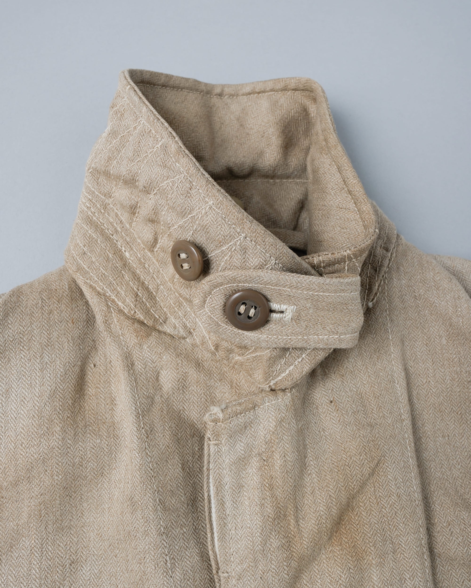 ［~40's］WWII German Air Force Drillich HBT Linen Work Jacket "Luftwaffe" "Dead Stock"
