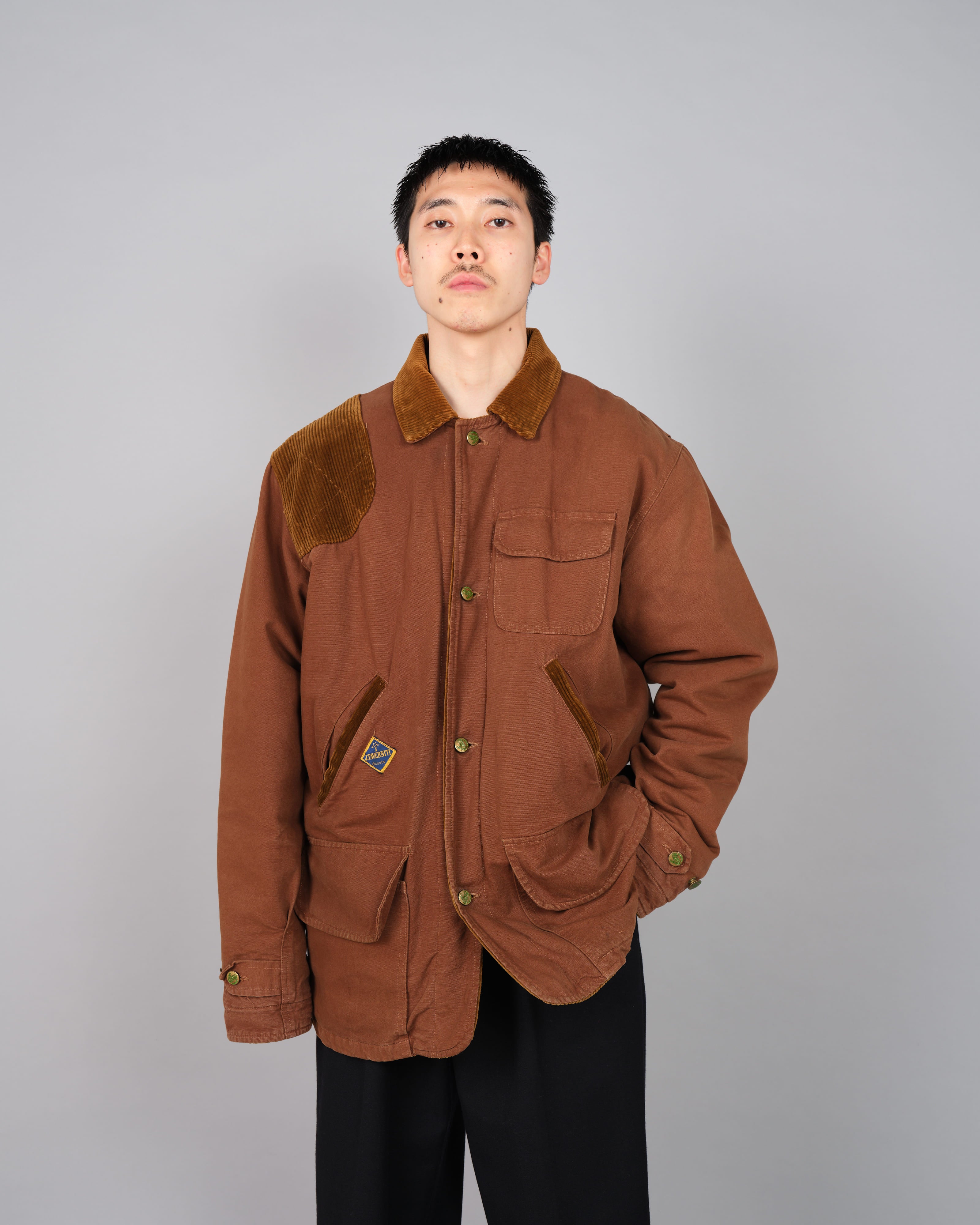 80's] Old J.TAVERNITI Boa Lined Hunting Jacket Size.XL