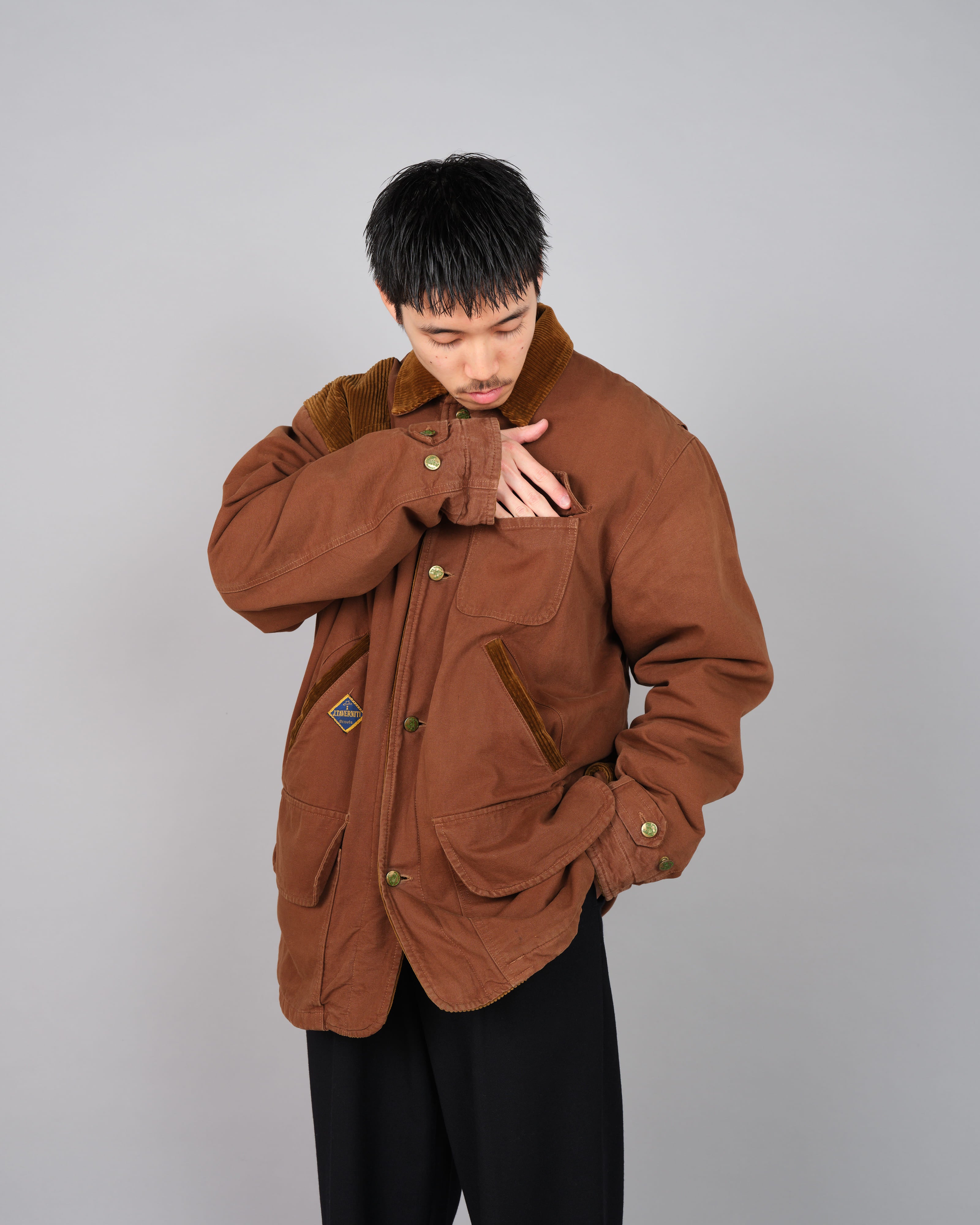 80's］Old J.TAVERNITI Boa Lined Hunting Jacket Size.XL | VIEUX ET