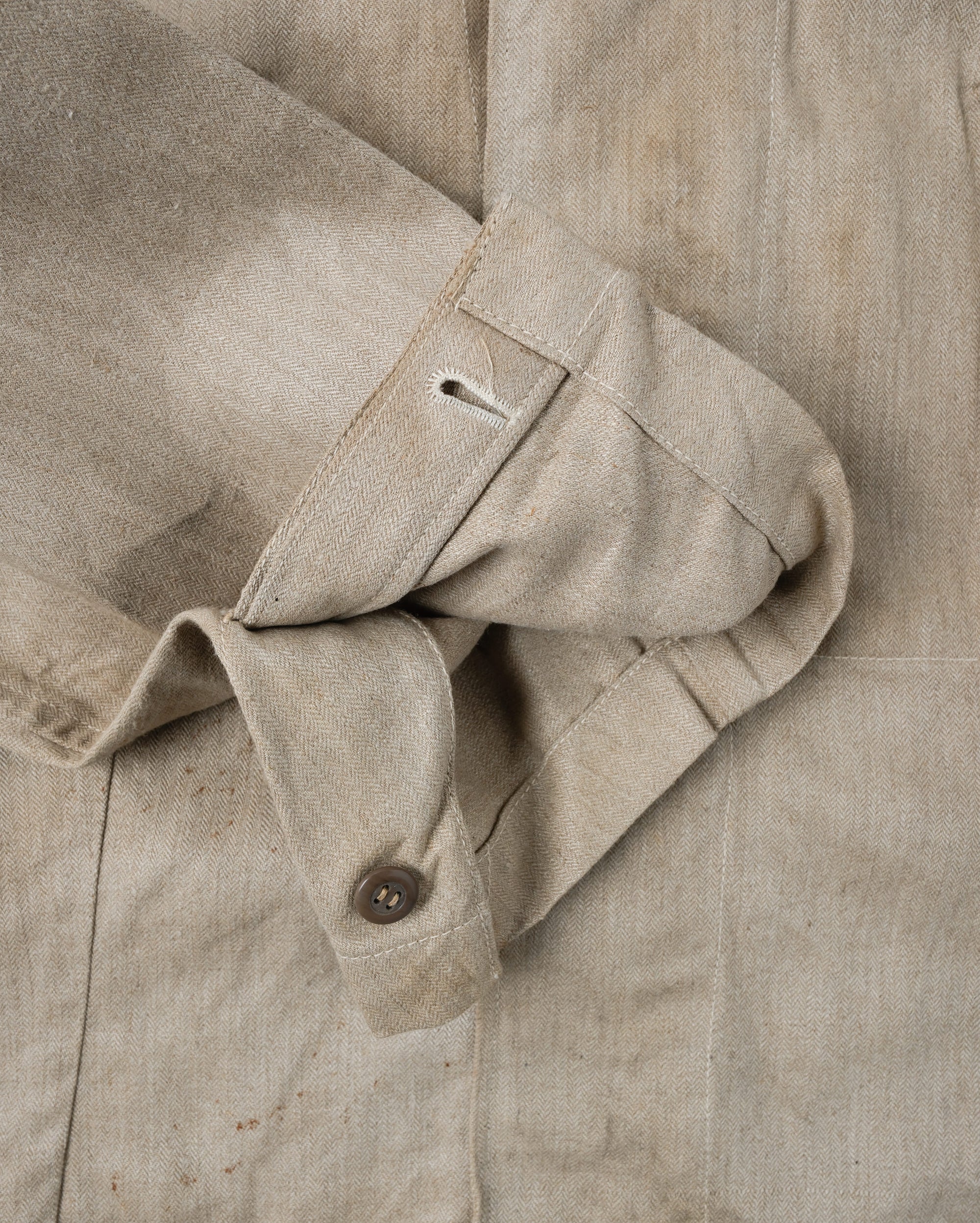 ［~40's］WWII German Air Force Drillich HBT Linen Work Jacket "Luftwaffe" "Dead Stock"