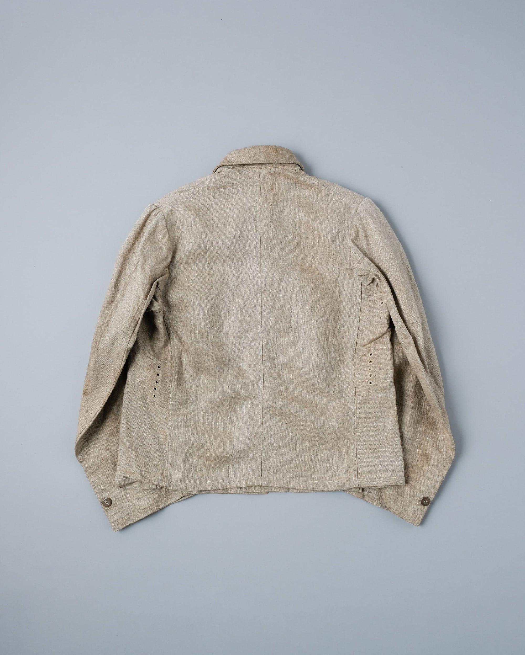 ［~40's］WWII German Air Force Drillich HBT Linen Work Jacket "Luftwaffe" "Dead Stock"