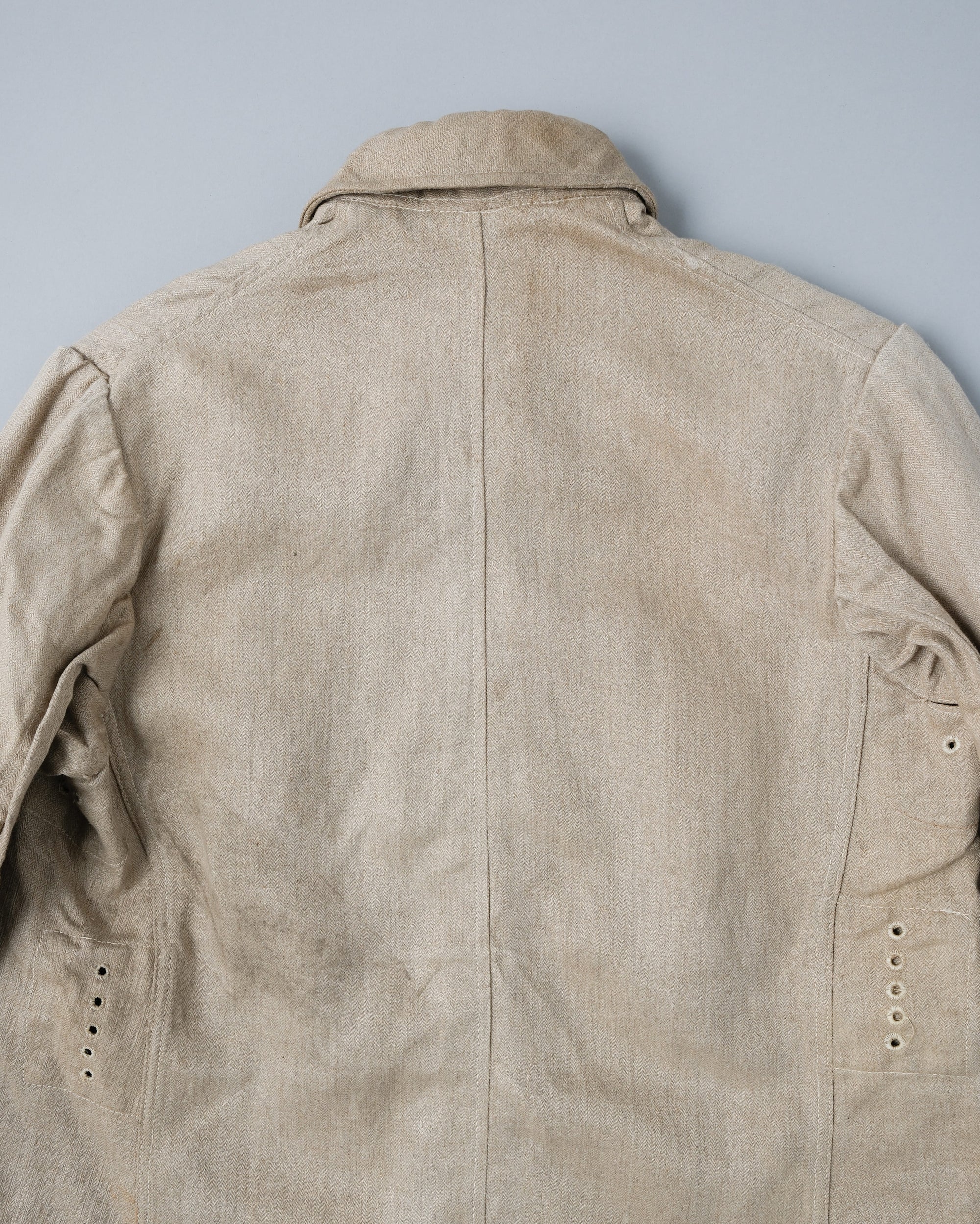 ［~40's］WWII German Air Force Drillich HBT Linen Work Jacket "Luftwaffe" "Dead Stock"